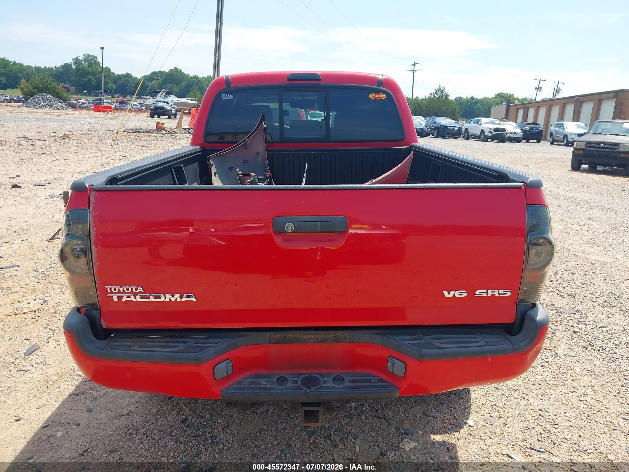 2007 Toyota Tacoma Base V6 Red vin: 5TEMU52N67Z342302