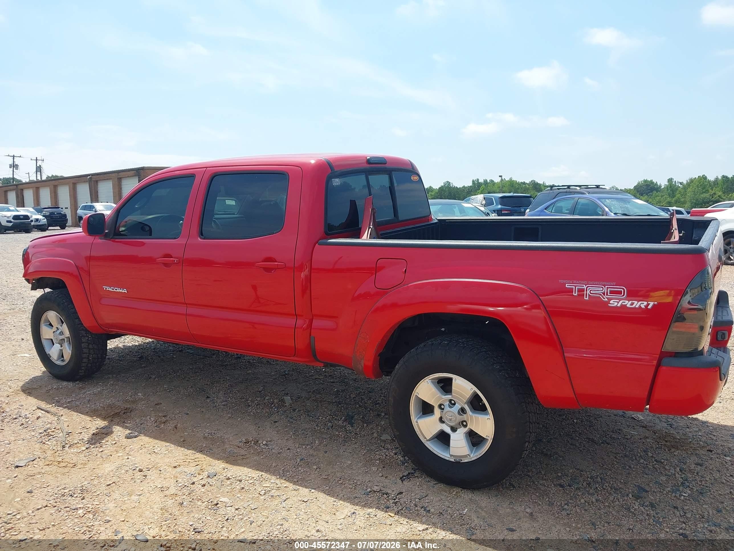 2007 Toyota Tacoma Base V6 Red vin: 5TEMU52N67Z342302