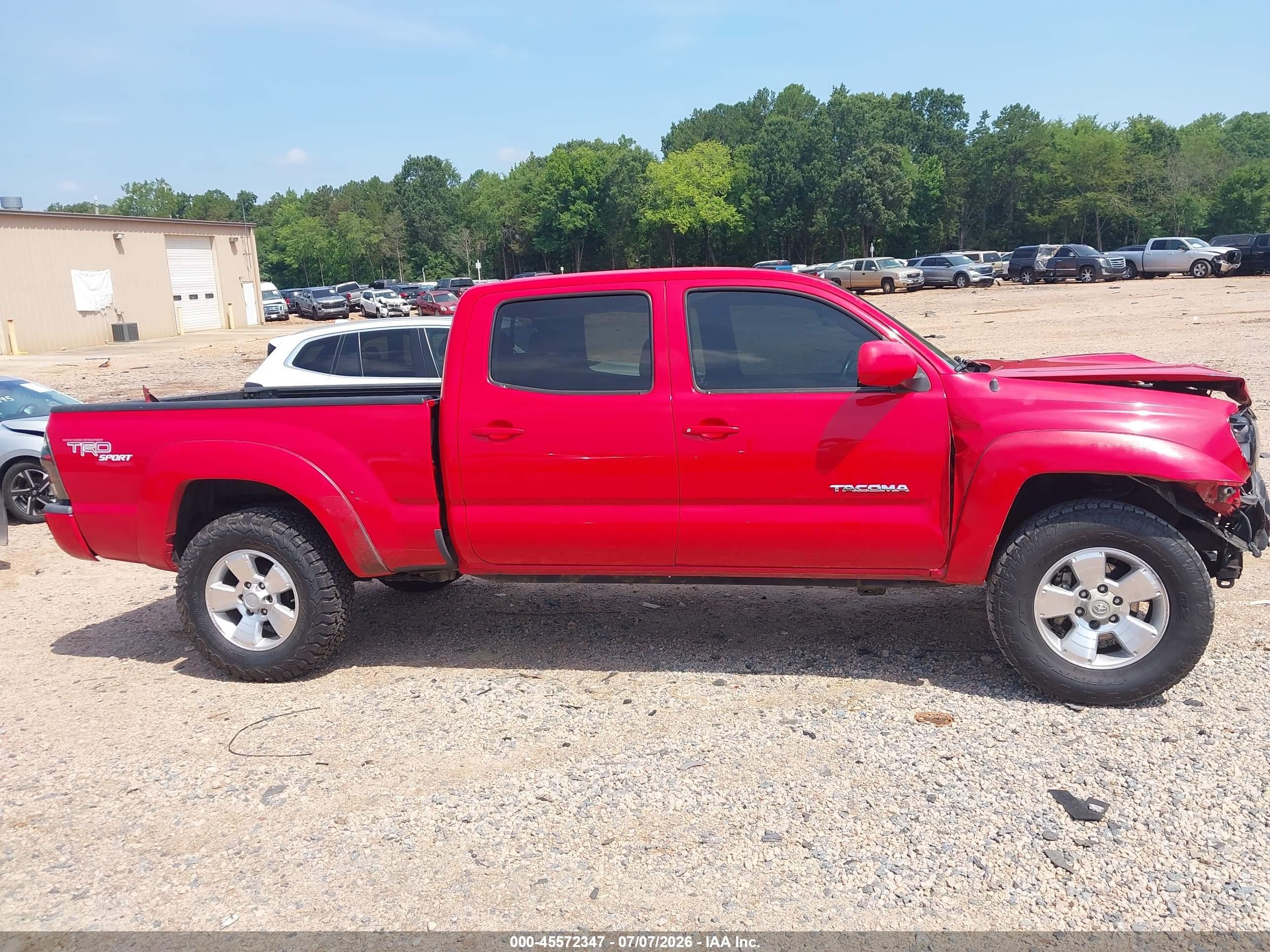 2007 Toyota Tacoma Base V6 Red vin: 5TEMU52N67Z342302