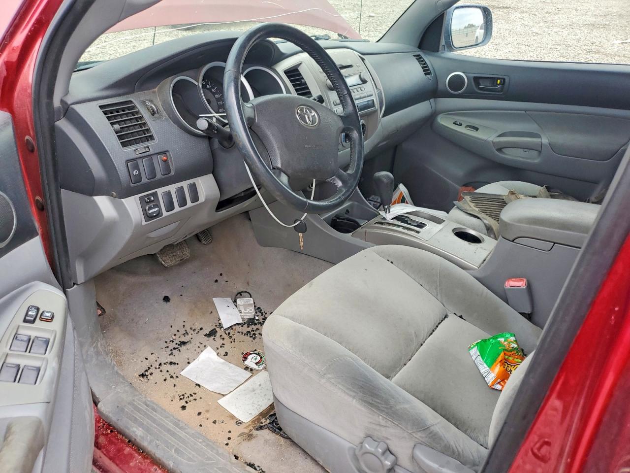 2006 Toyota Tacoma Double Cab Long Bed Burgundy vin: 5TEMU52N76Z249156