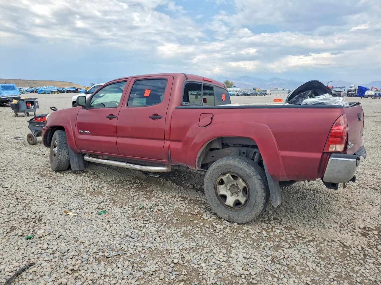 2006 Toyota Tacoma Double Cab Long Bed Burgundy vin: 5TEMU52N76Z249156