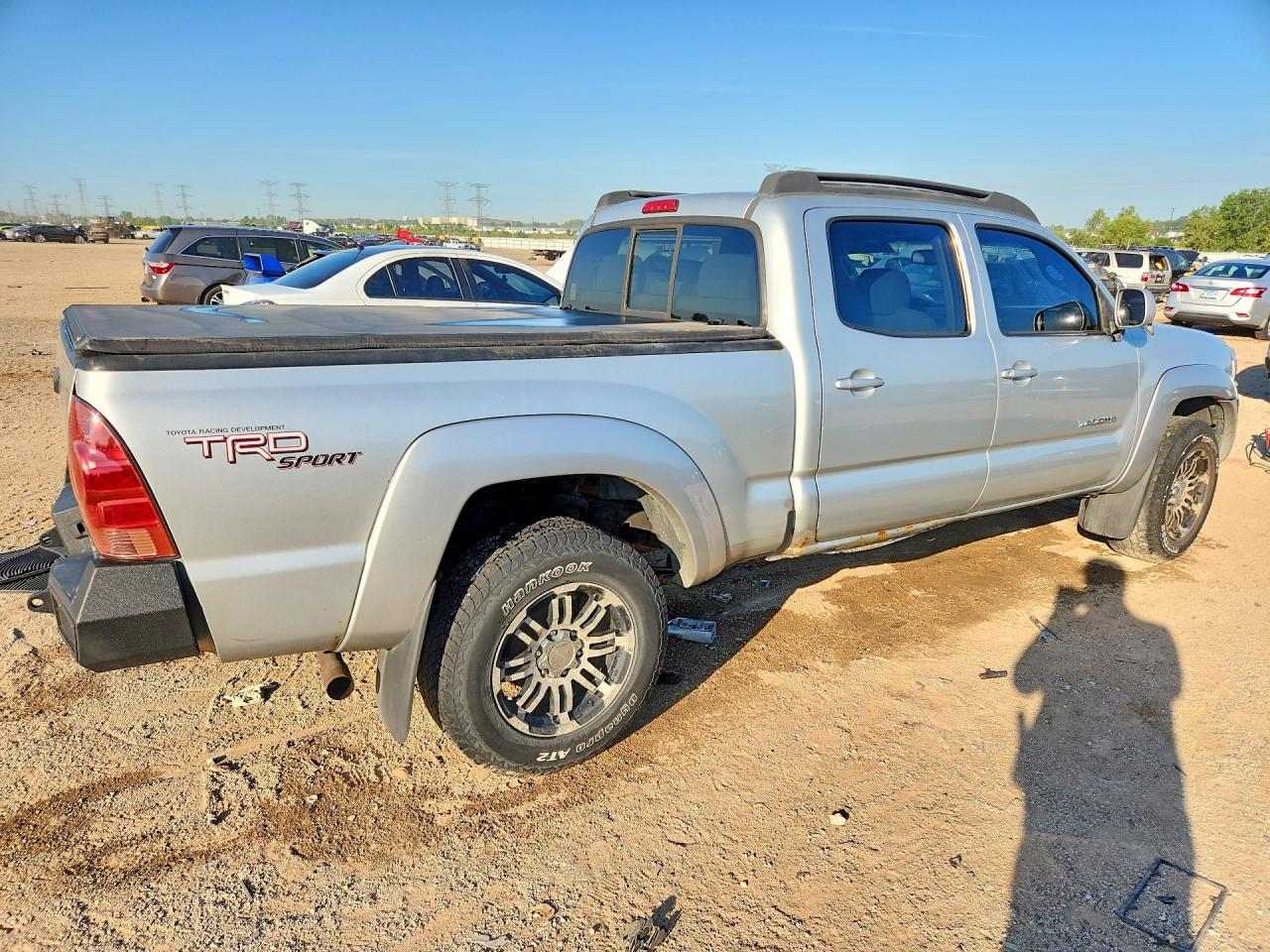 2007 Toyota Tacoma Double Cab Long Bed Silver vin: 5TEMU52N77Z337934