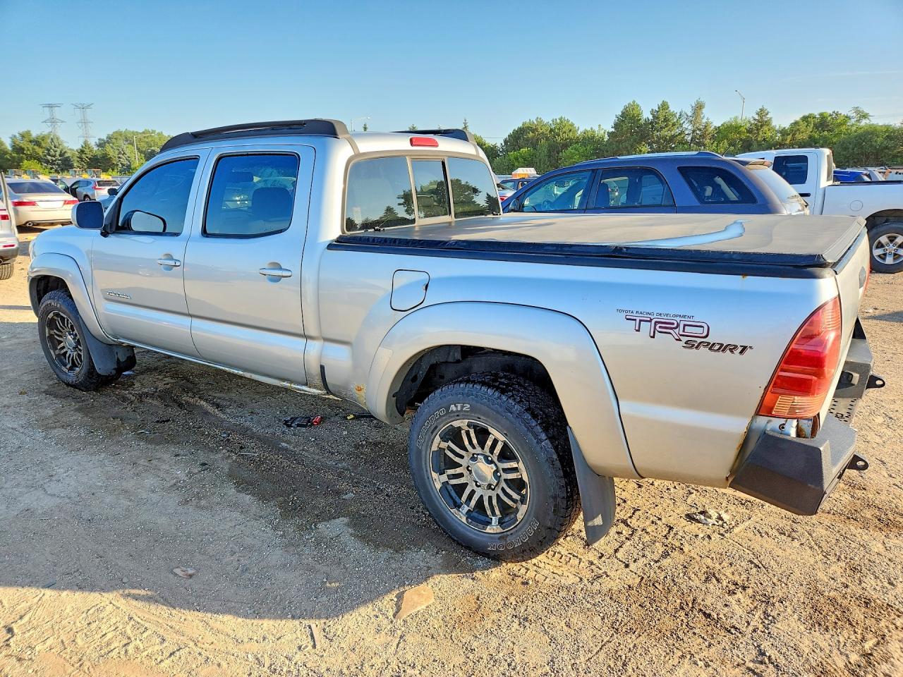2007 Toyota Tacoma Double Cab Long Bed Silver vin: 5TEMU52N77Z337934