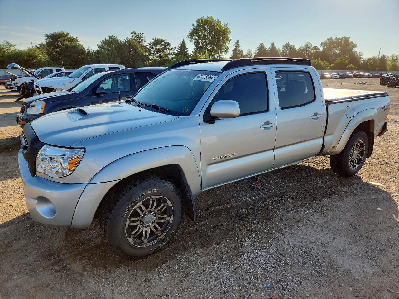 2007 Toyota Tacoma Double Cab Long Bed Silver vin: 5TEMU52N77Z337934