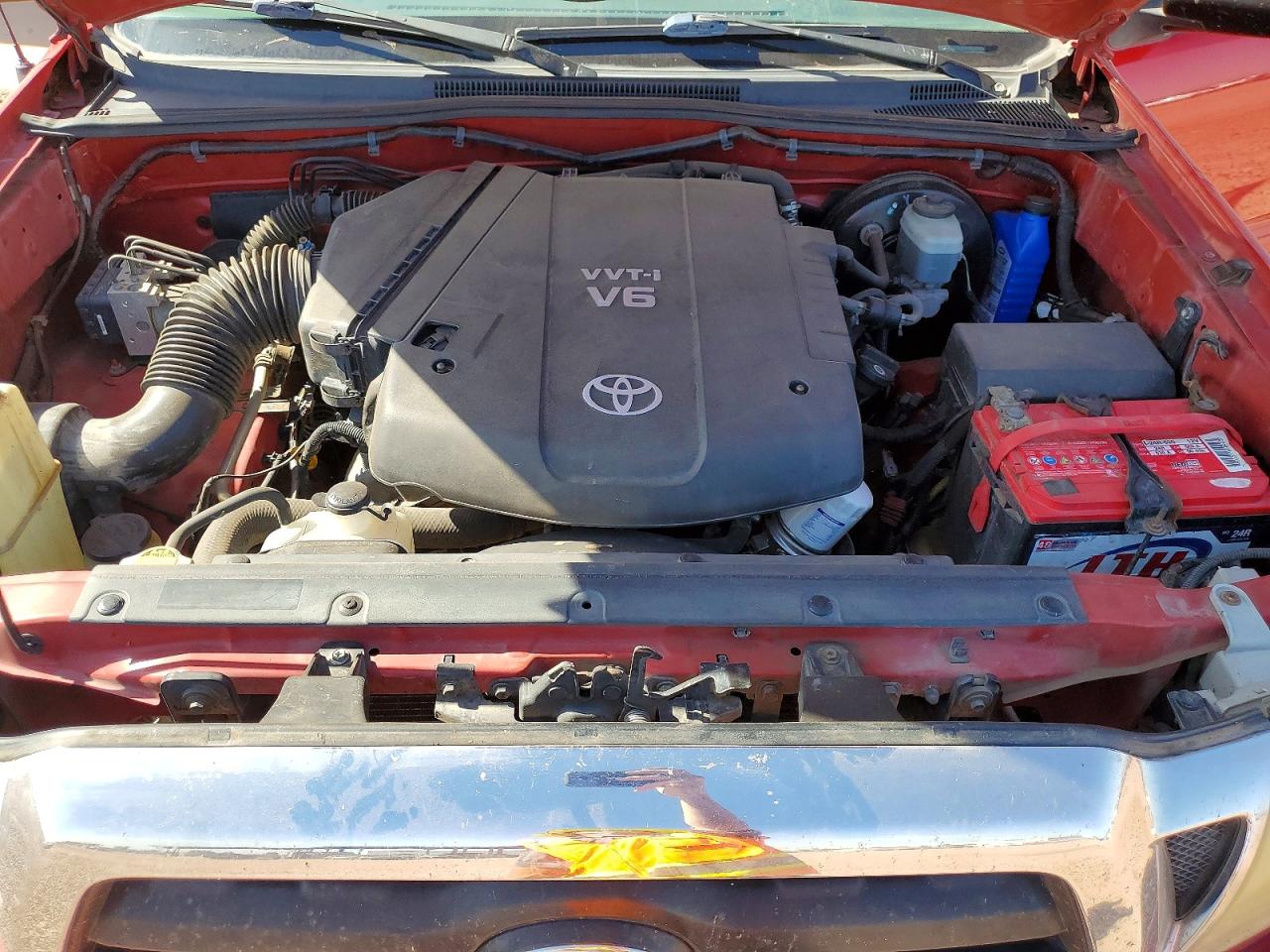 2006 Toyota Tacoma Double Cab Long Bed Красный vin: 5TEMU52N86Z223228