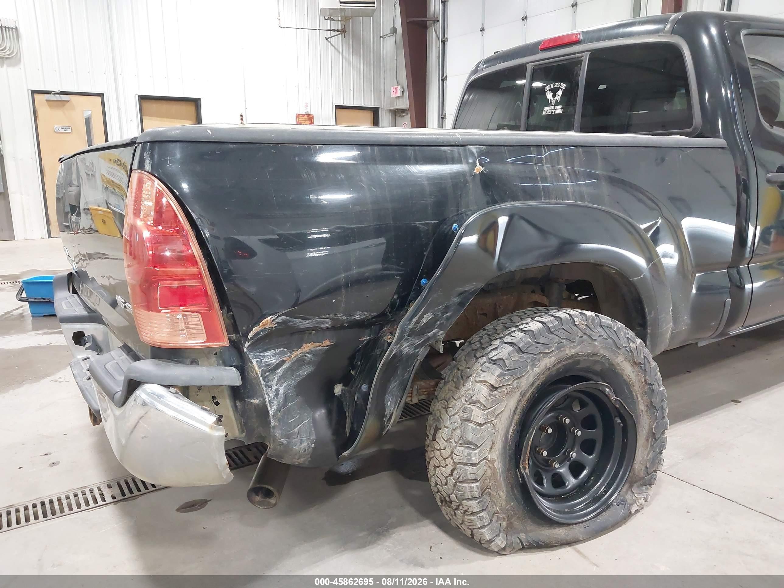 2007 Toyota Tacoma Base V6 Black vin: 5TEMU52N87Z362616