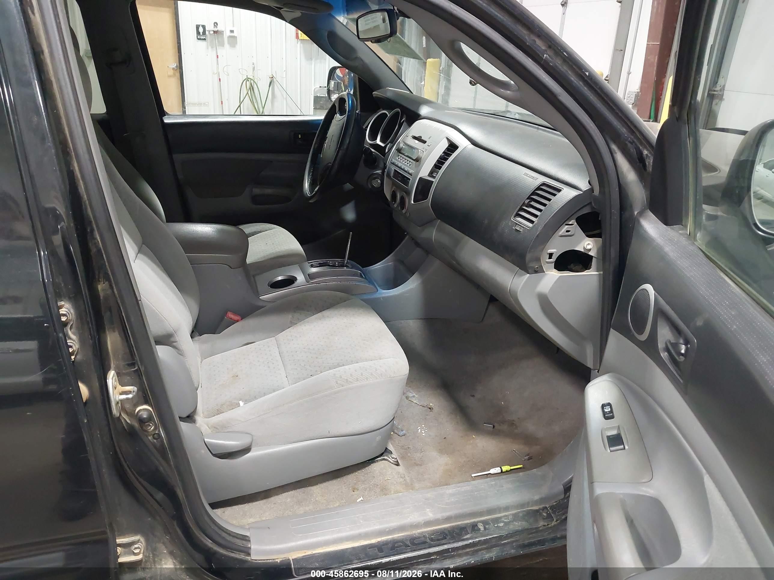 2007 Toyota Tacoma Base V6 Black vin: 5TEMU52N87Z362616