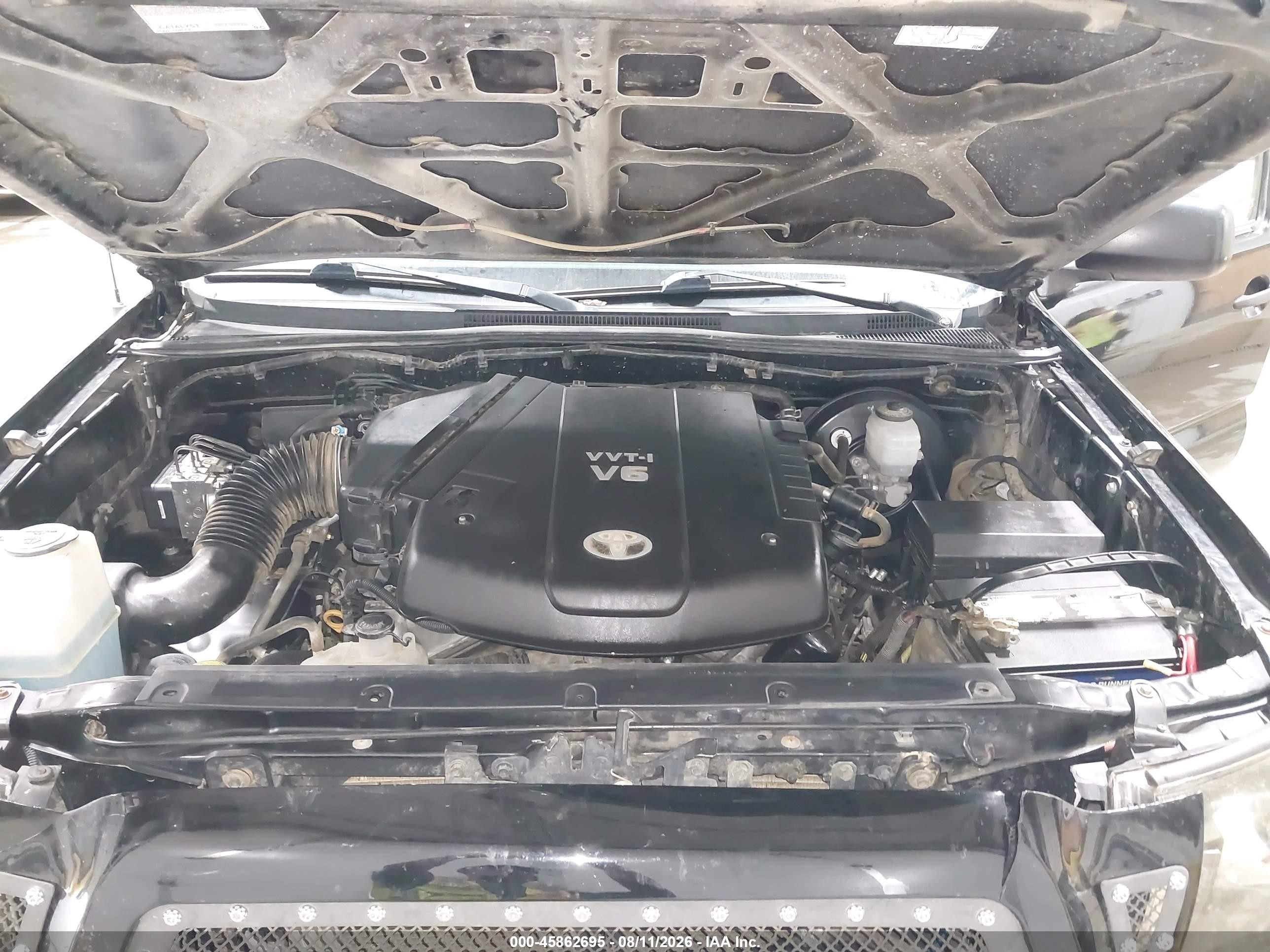 2007 Toyota Tacoma Base V6 Black vin: 5TEMU52N87Z362616