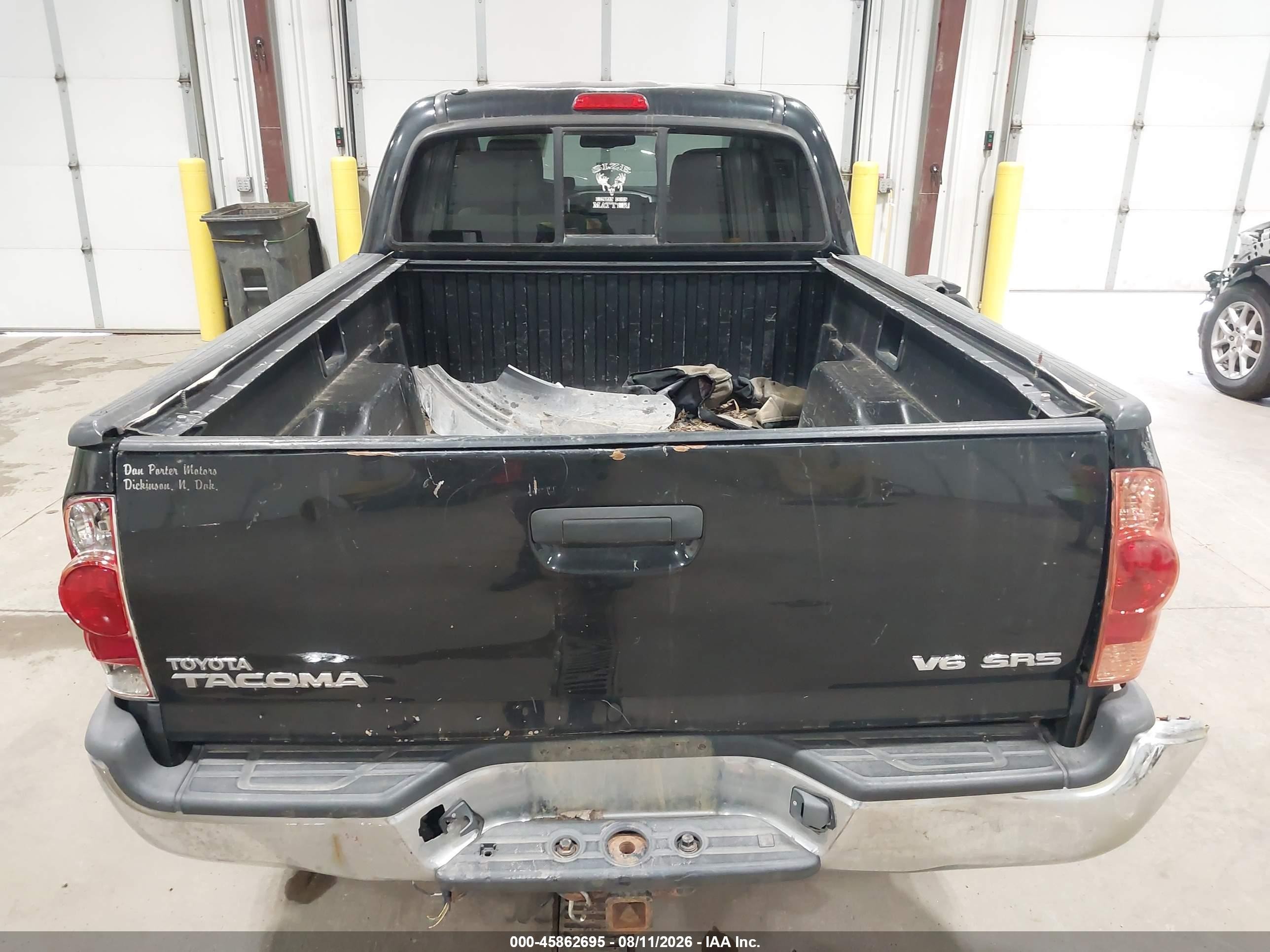 2007 Toyota Tacoma Base V6 Black vin: 5TEMU52N87Z362616
