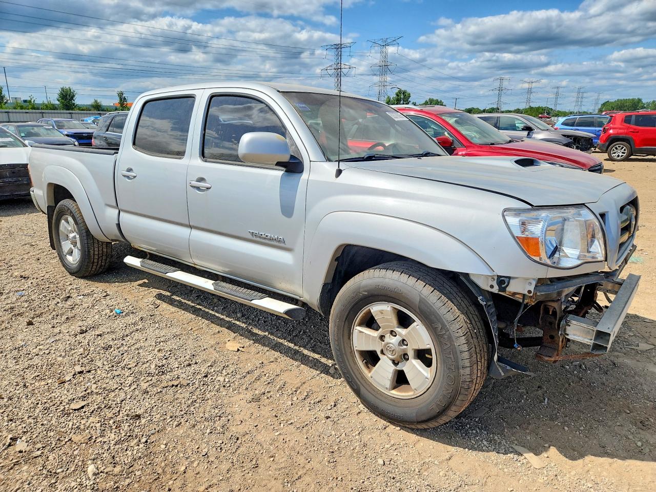 2006 Toyota Tacoma Double Cab Long Bed Silver vin: 5TEMU52N96Z264225