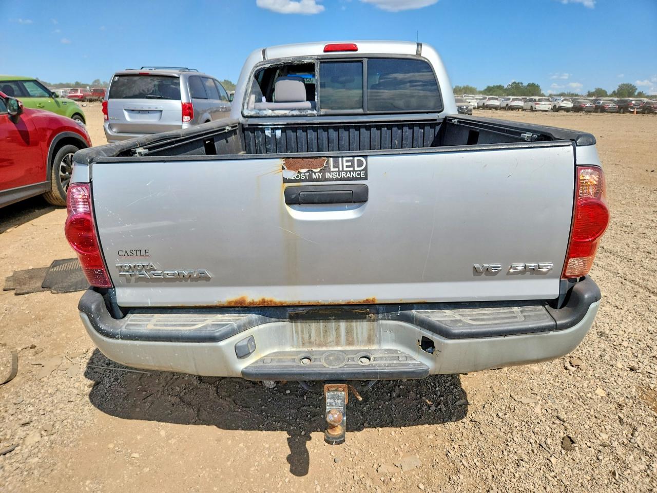 2006 Toyota Tacoma Double Cab Long Bed Silver vin: 5TEMU52N96Z264225
