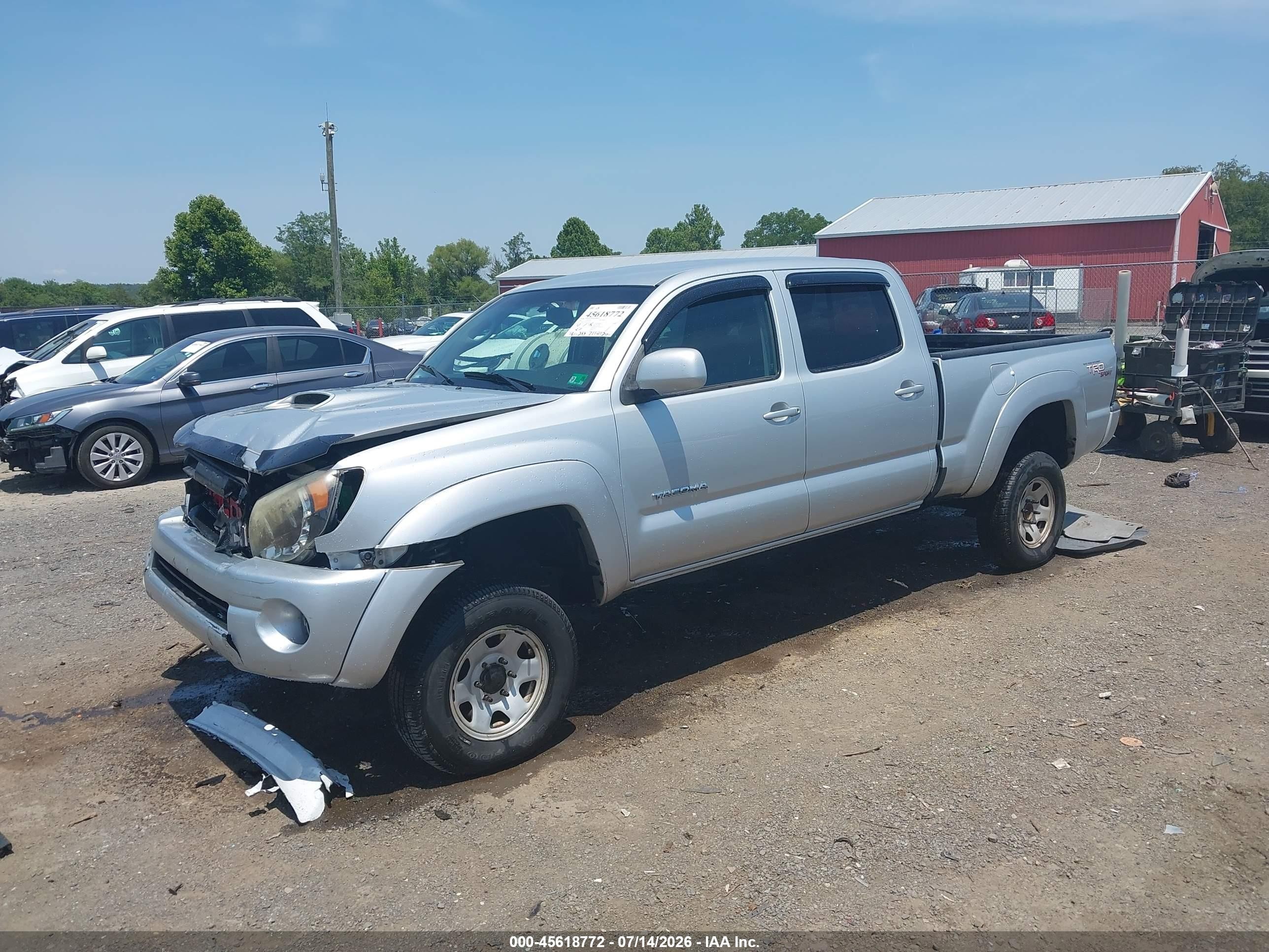 2006 Toyota Tacoma Base V6 Silver vin: 5TEMU52NX6Z201246