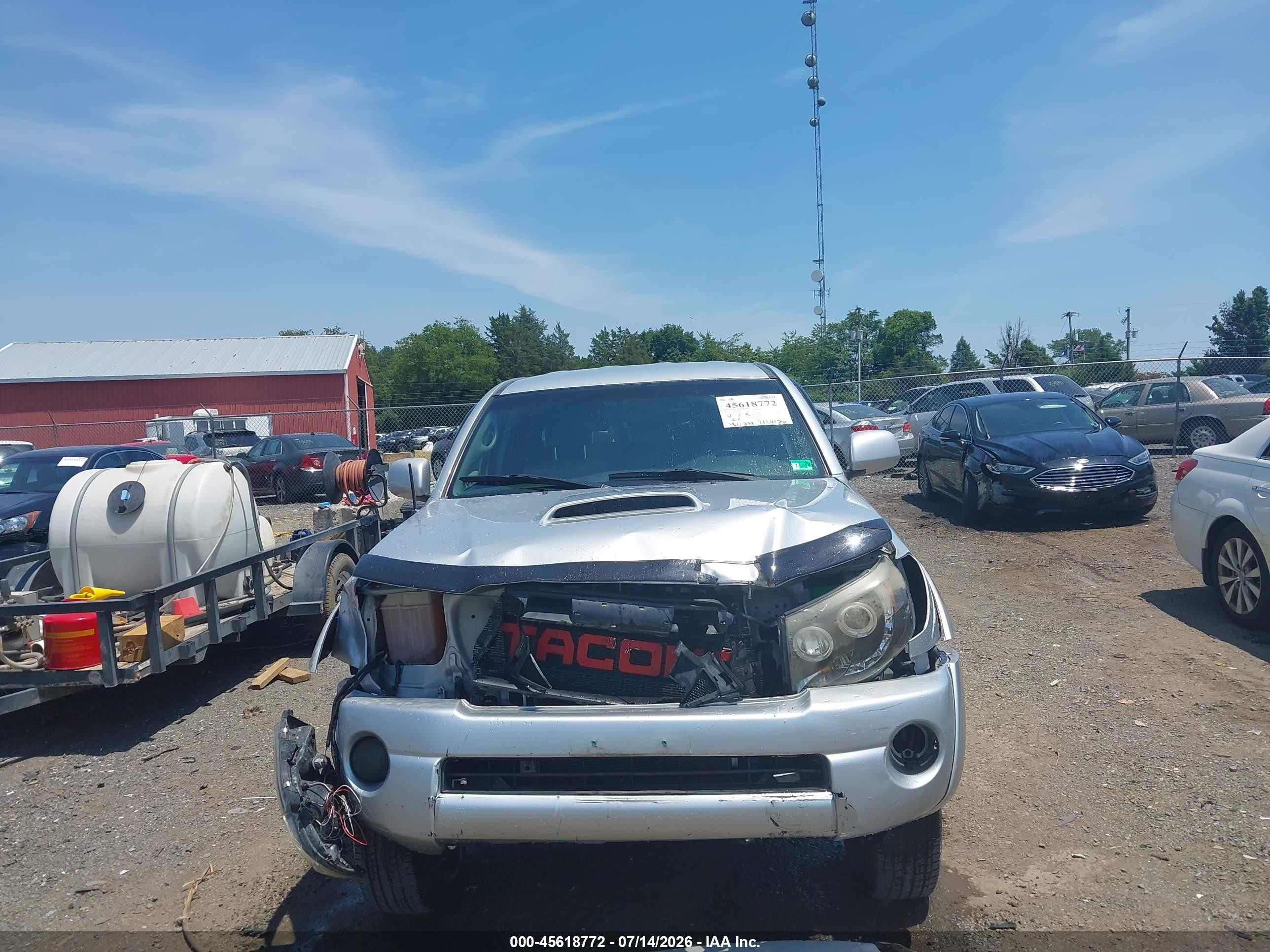 2006 Toyota Tacoma Base V6 Silver vin: 5TEMU52NX6Z201246