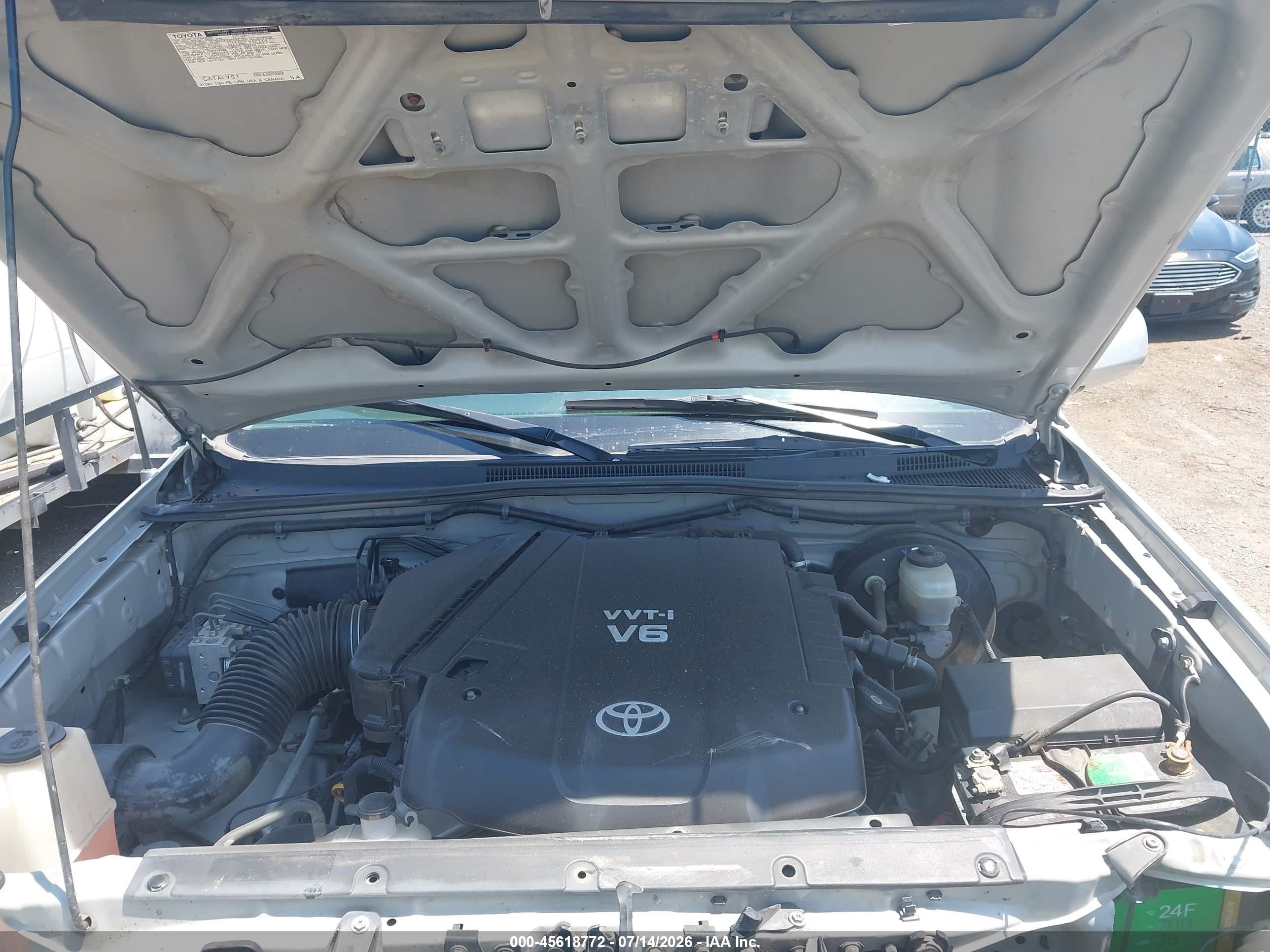 2006 Toyota Tacoma Base V6 Silver vin: 5TEMU52NX6Z201246