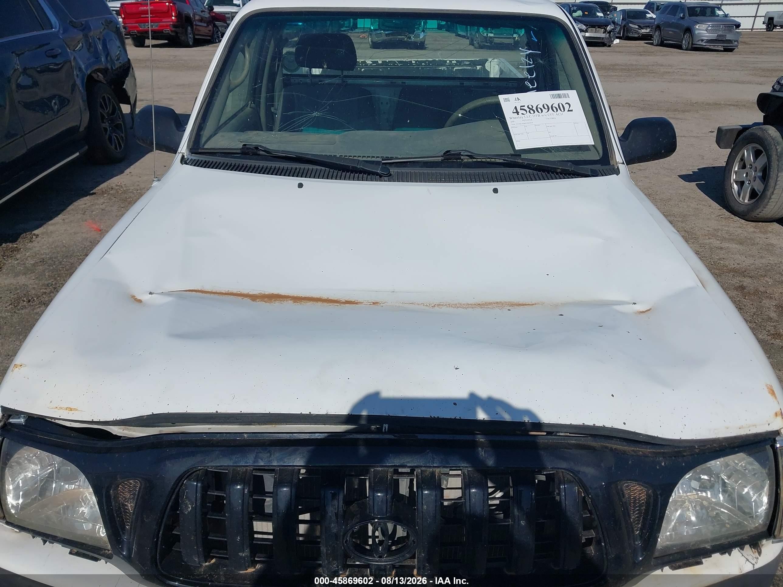 2001 Toyota Tacoma   Белый vin: 5TENL42N01Z822439