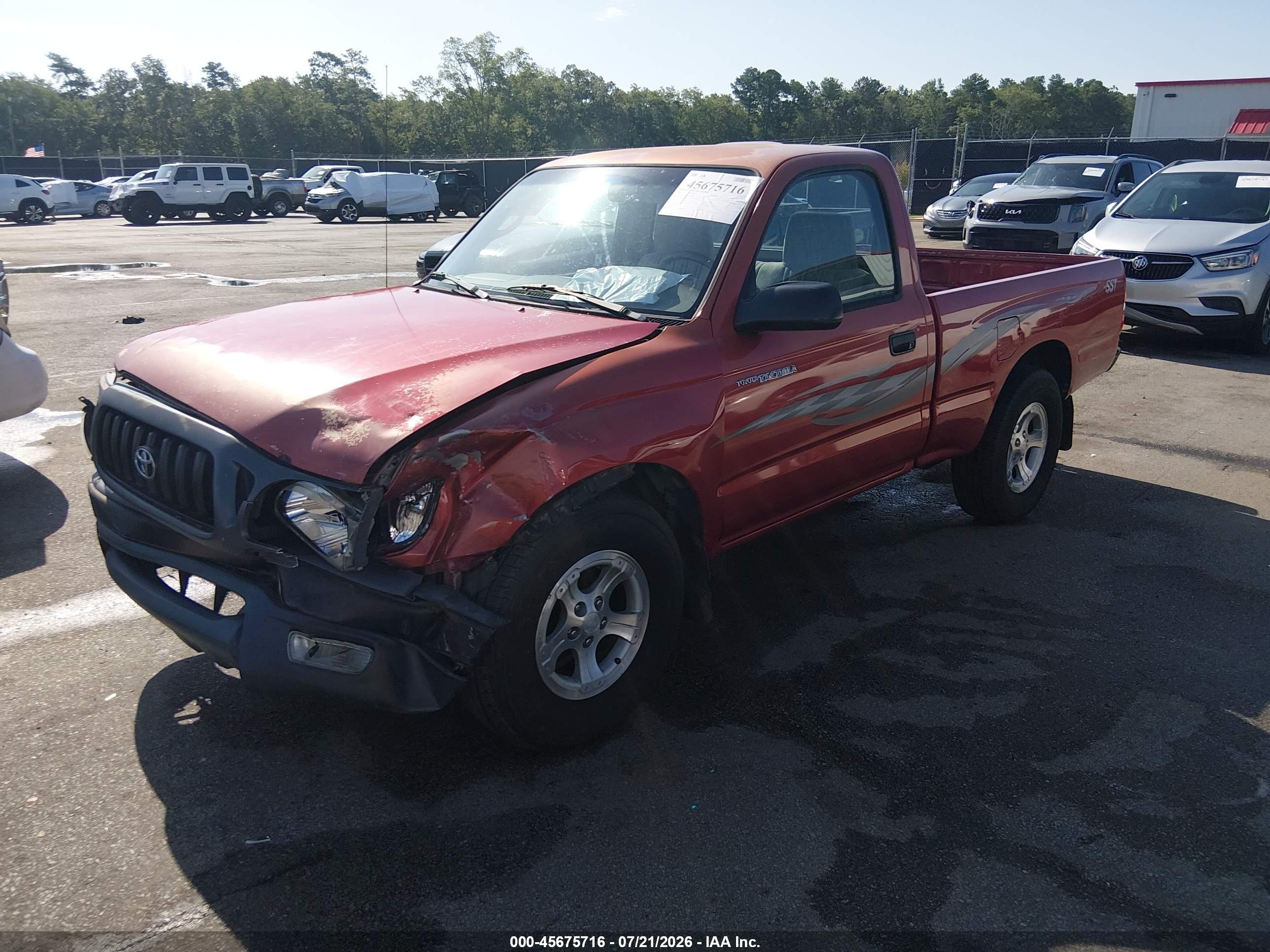 2003 Toyota Tacoma   Красный vin: 5TENL42N03Z149879