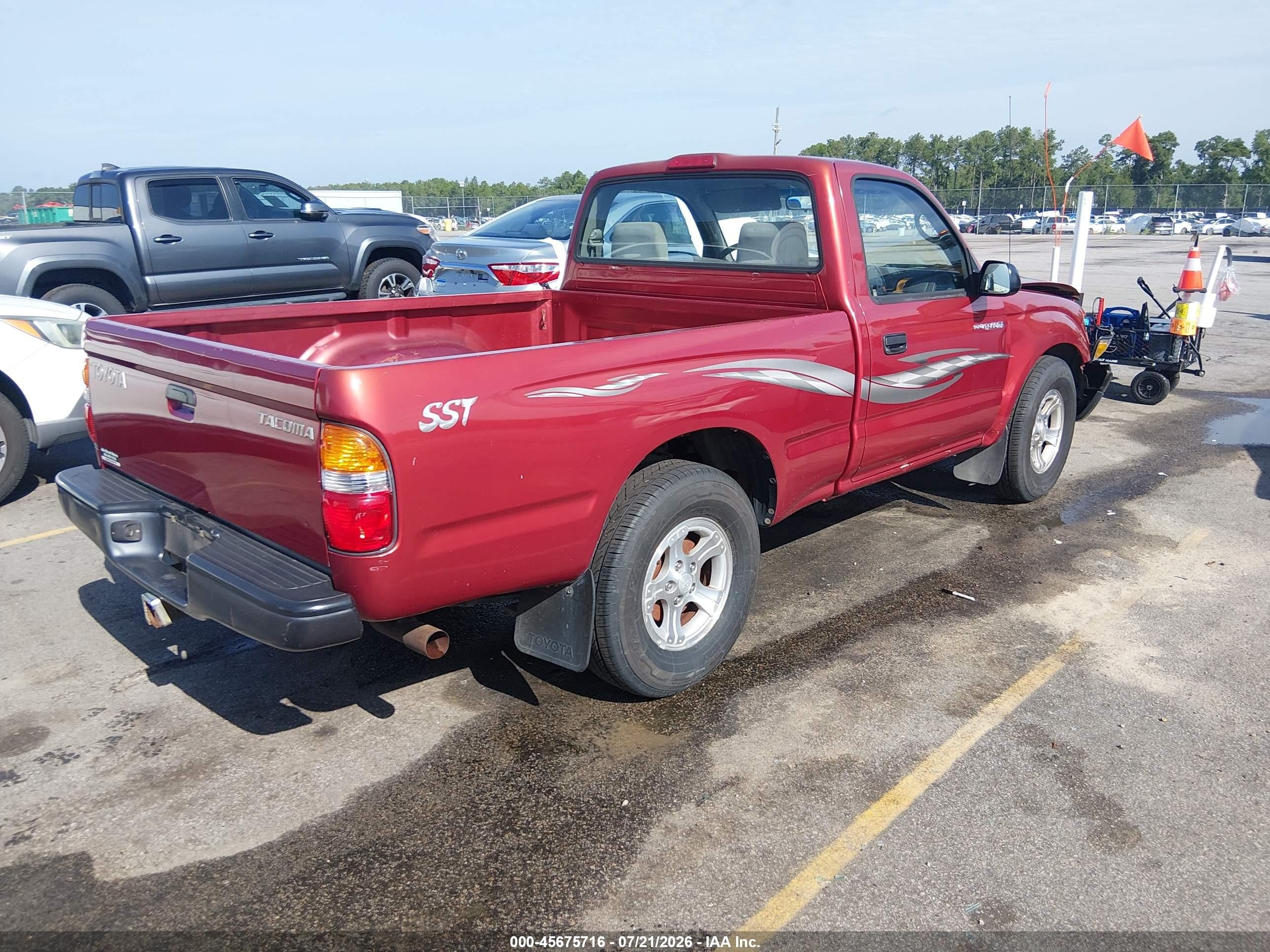 2003 Toyota Tacoma   Красный vin: 5TENL42N03Z149879