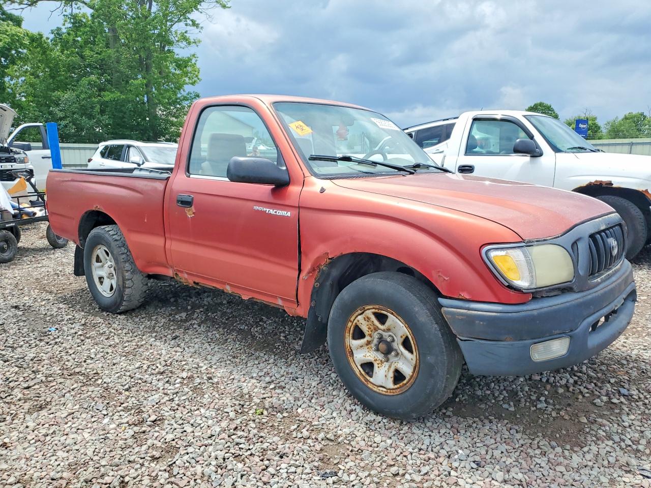 2001 Toyota Tacoma Base Red vin: 5TENL42N11Z828427