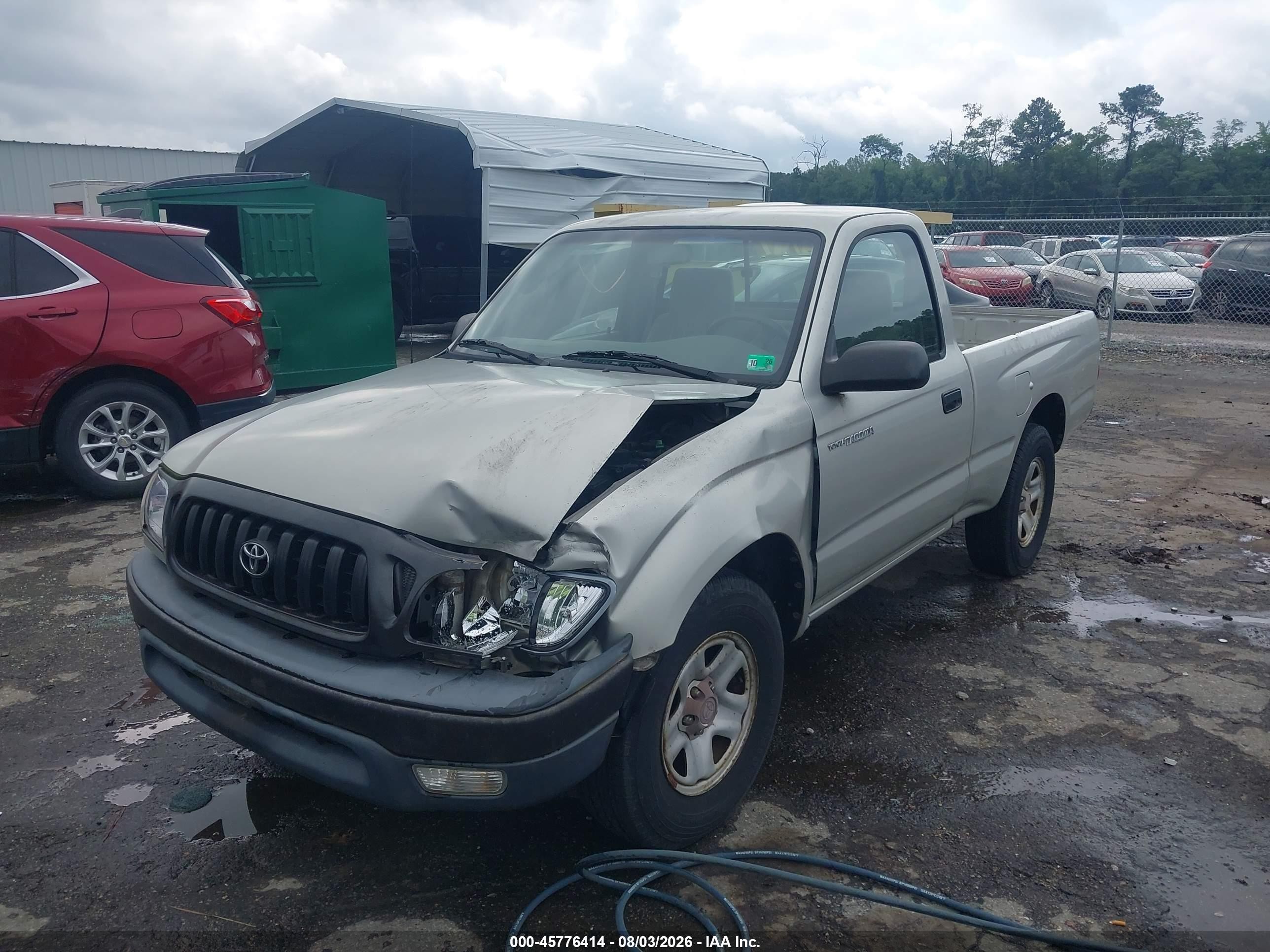 2001 Toyota Tacoma   Silver vin: 5TENL42N11Z835233