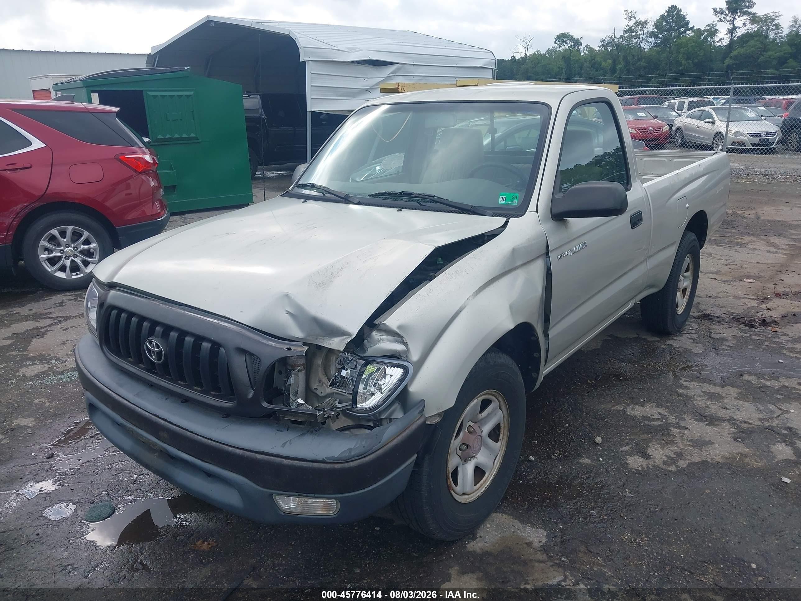 2001 Toyota Tacoma   Silver vin: 5TENL42N11Z835233