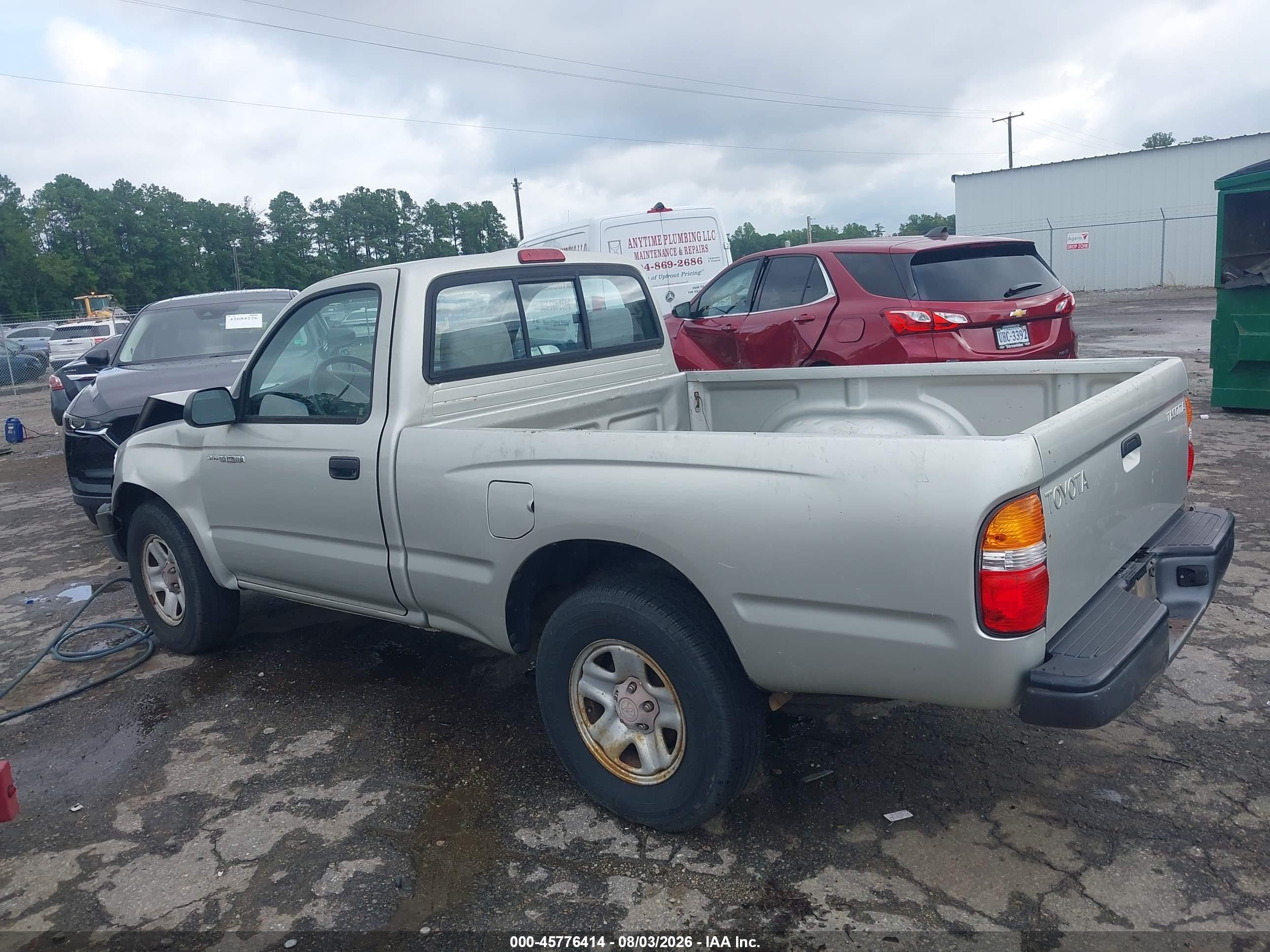 2001 Toyota Tacoma   Silver vin: 5TENL42N11Z835233