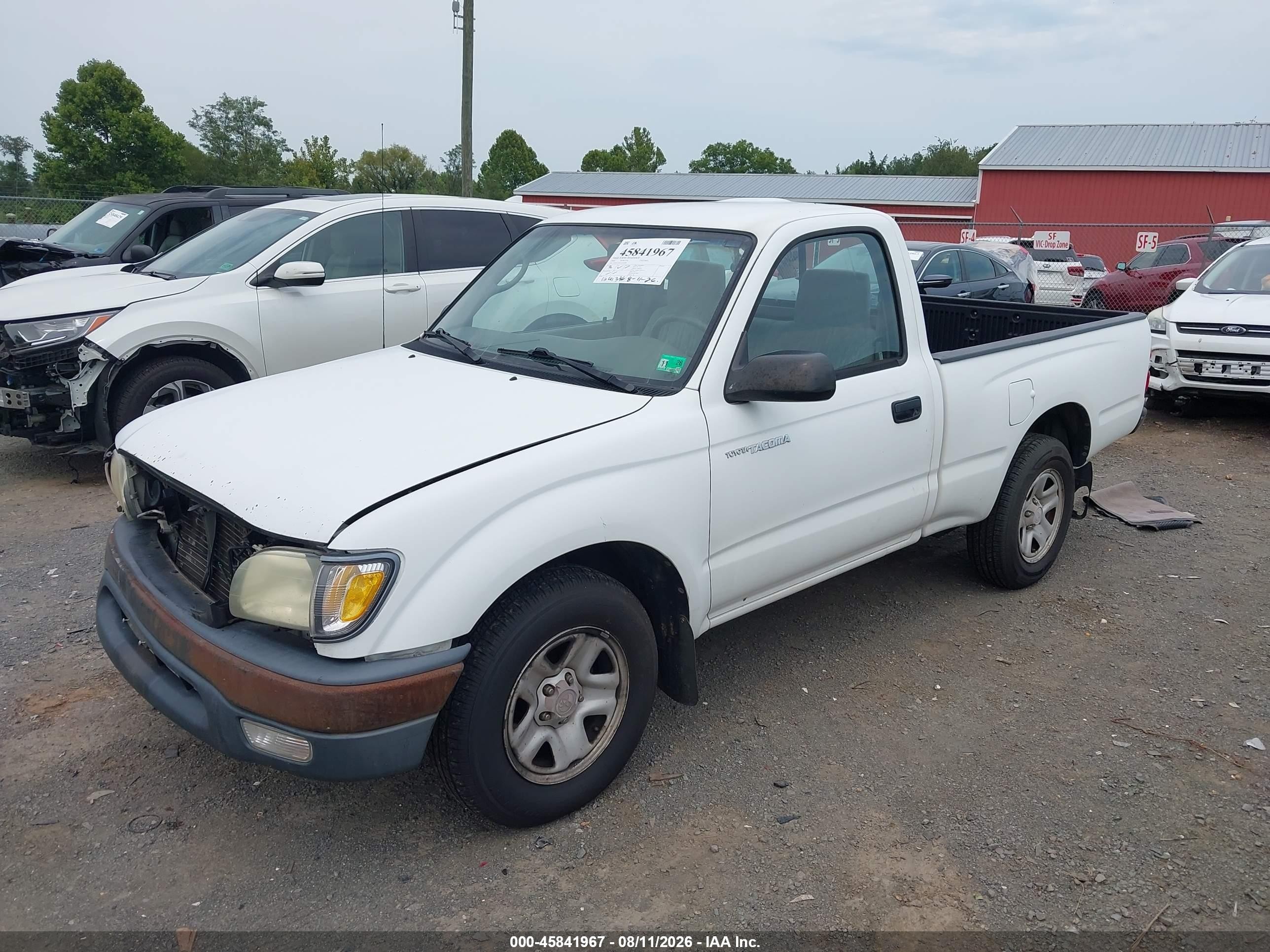 2003 Toyota Tacoma   White vin: 5TENL42N13Z302690