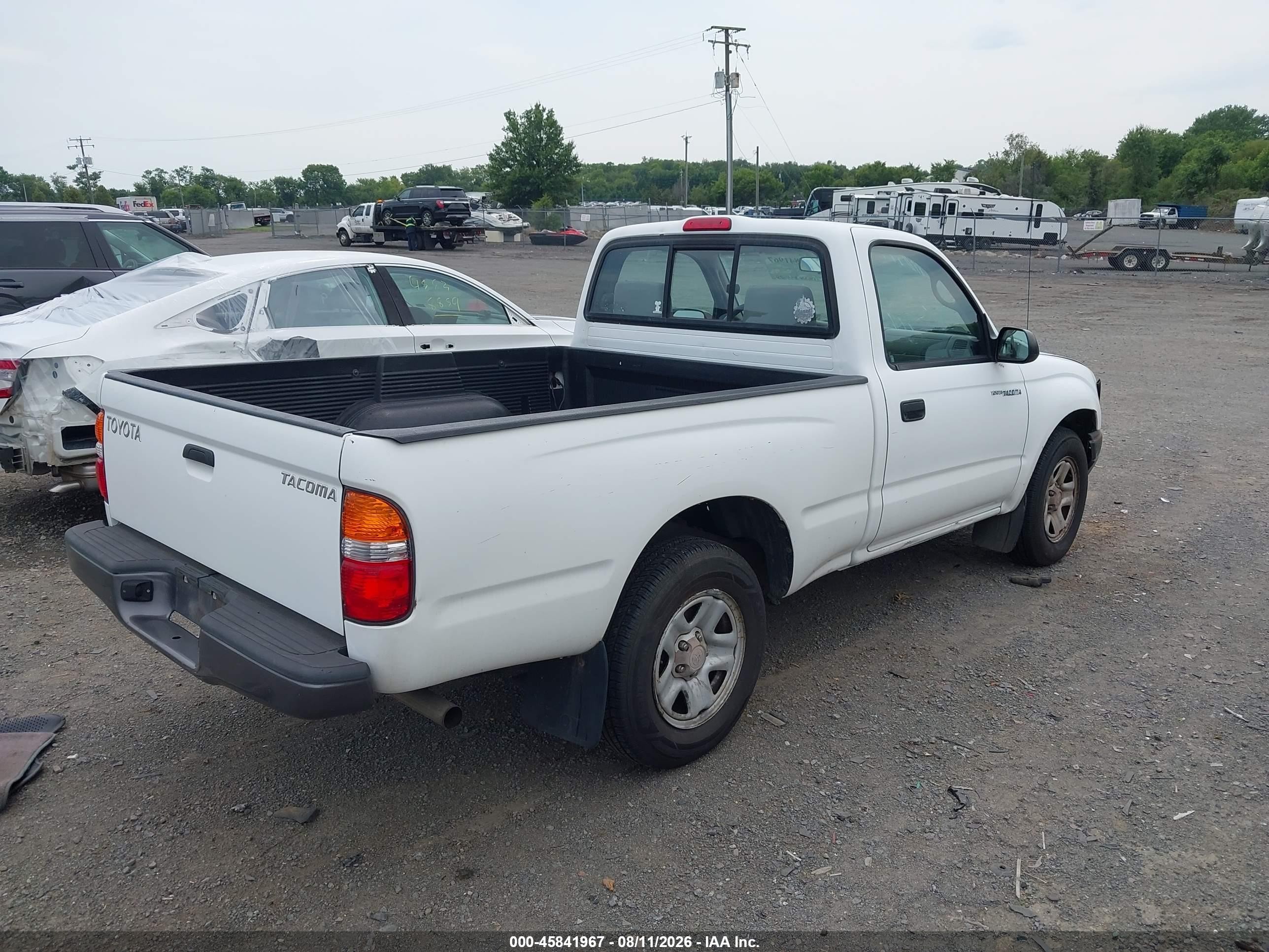 2003 Toyota Tacoma   White vin: 5TENL42N13Z302690