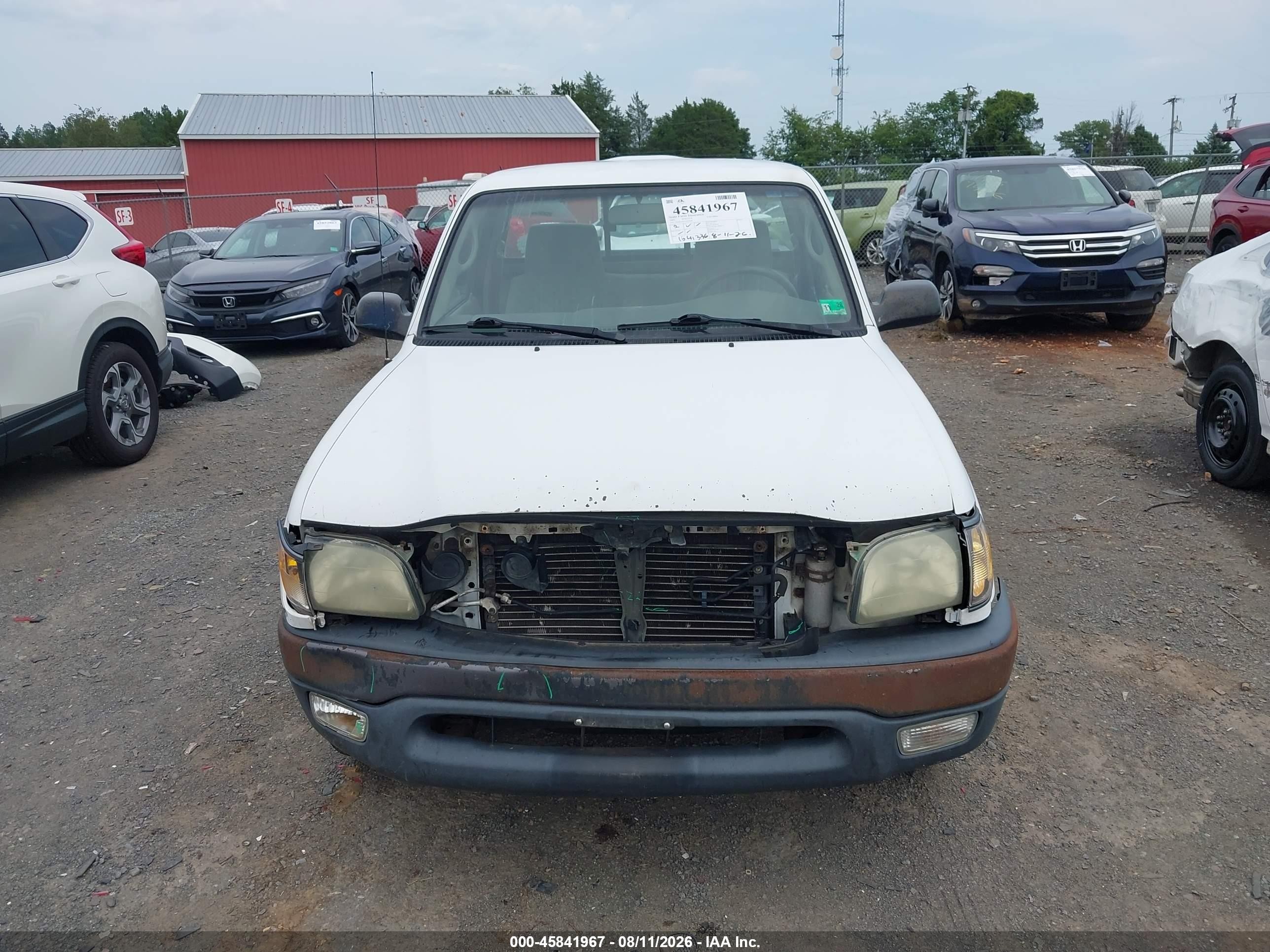 2003 Toyota Tacoma   White vin: 5TENL42N13Z302690