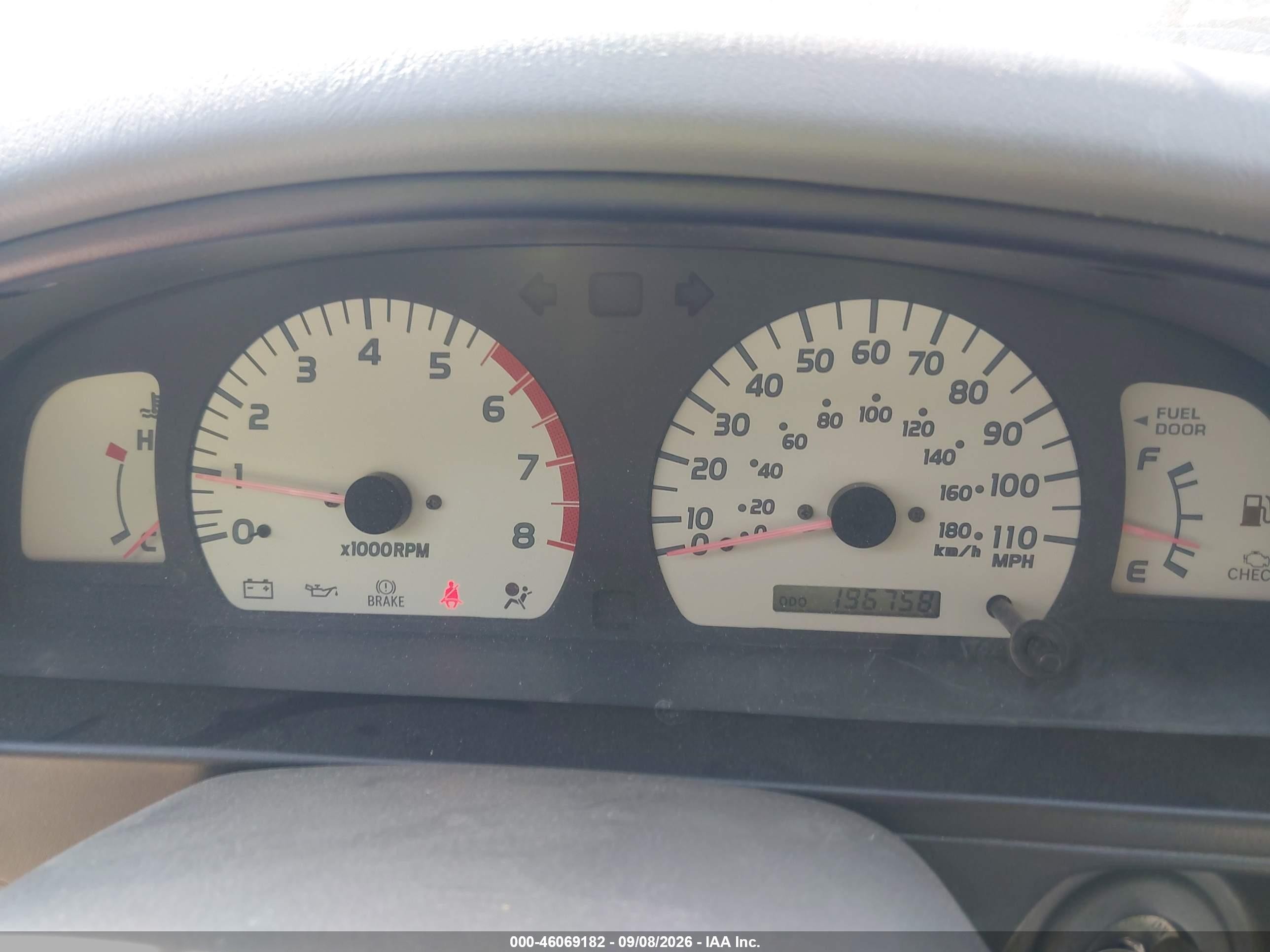 2001 Toyota Tacoma   Red vin: 5TENL42N21Z735948