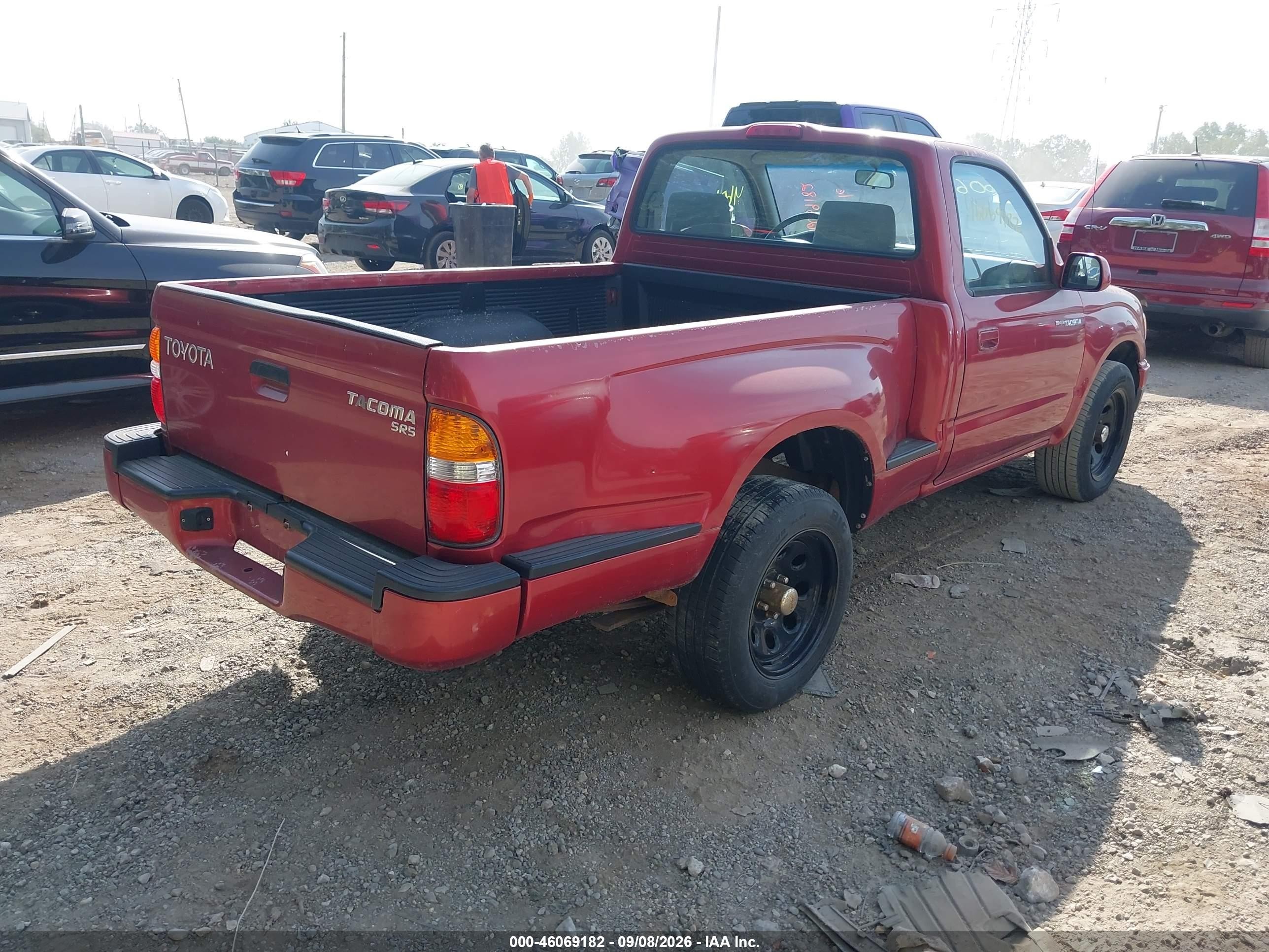 2001 Toyota Tacoma   Red vin: 5TENL42N21Z735948