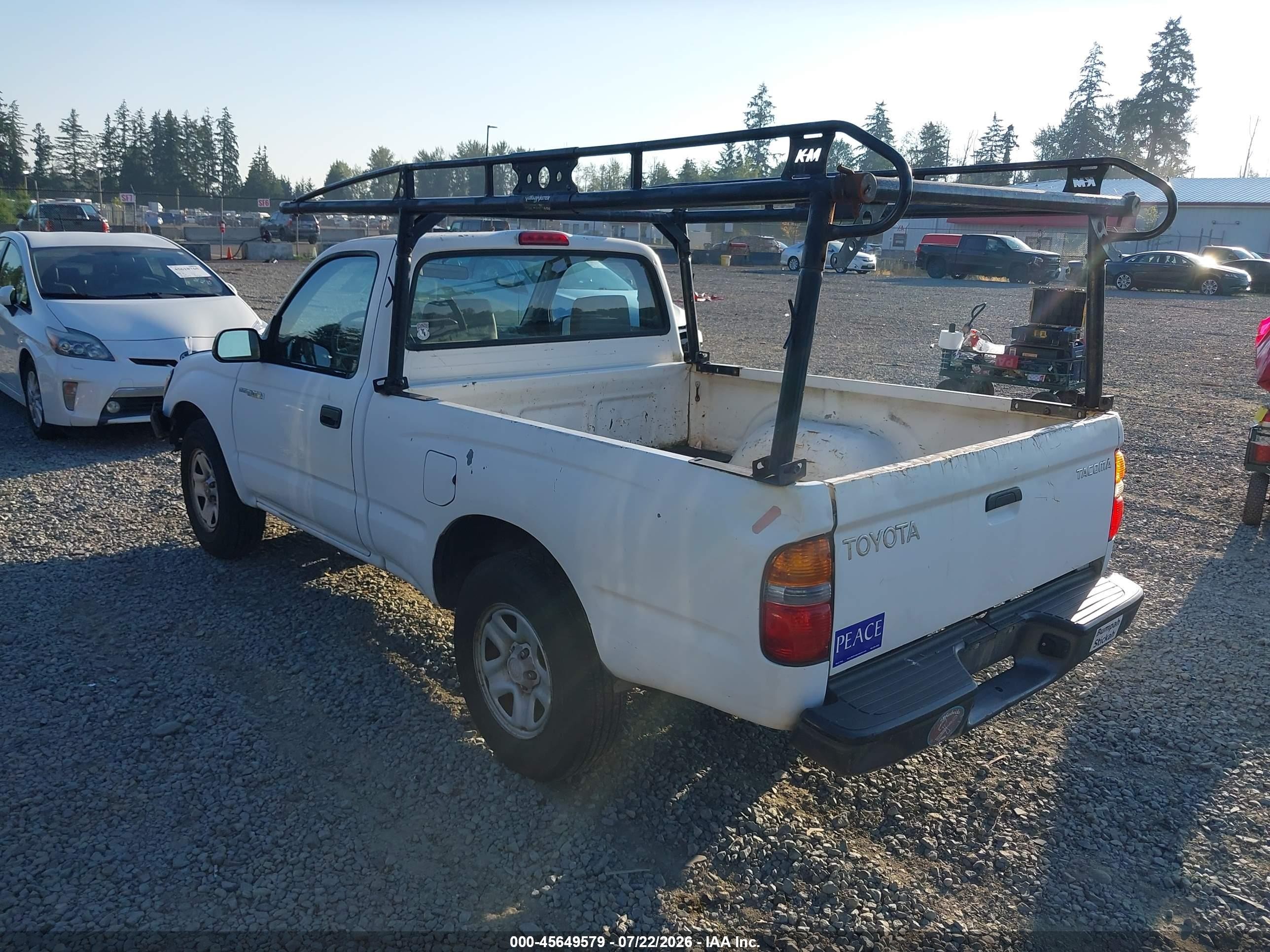 2001 Toyota Tacoma   White vin: 5TENL42N41Z779529