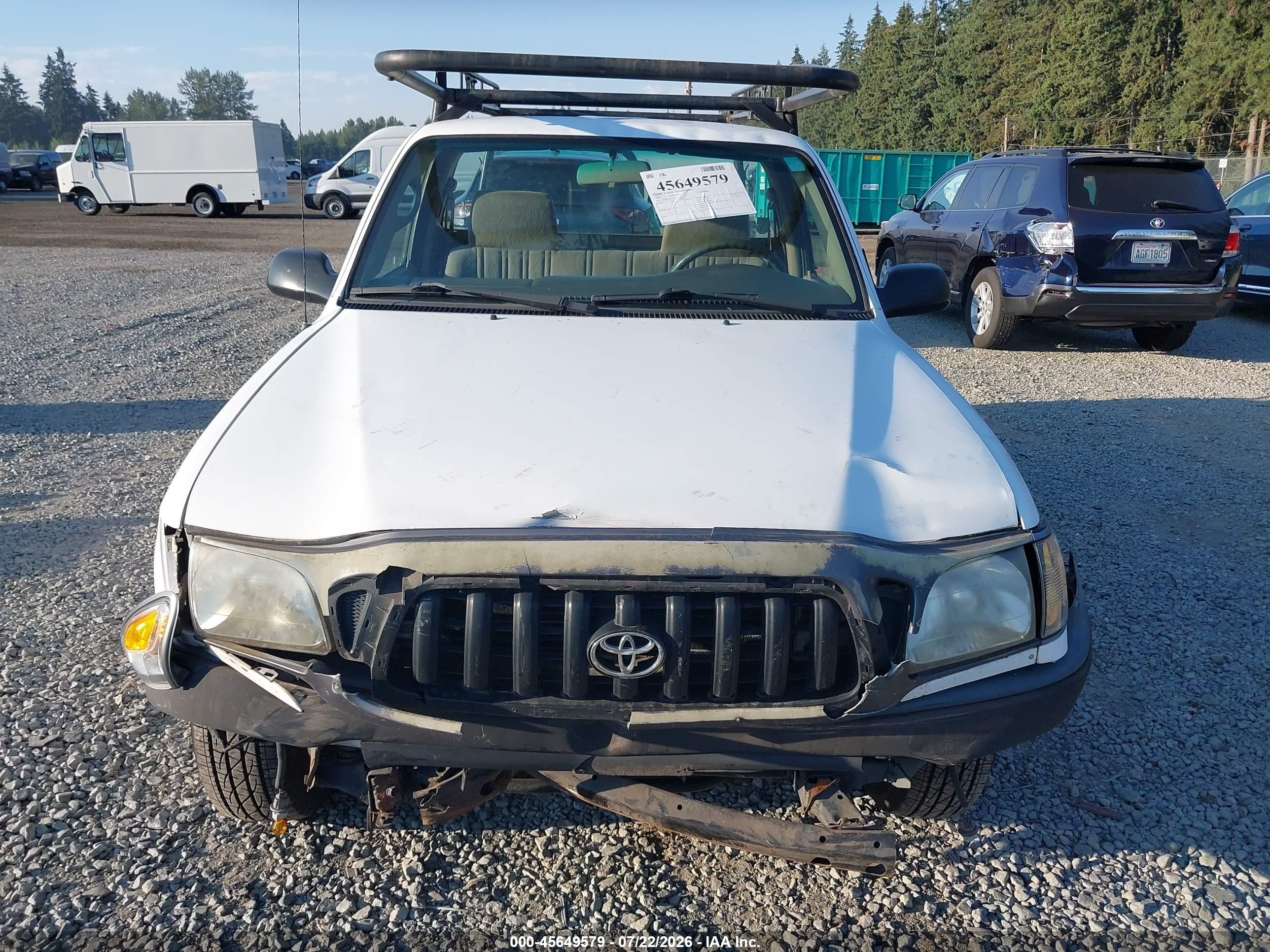 2001 Toyota Tacoma   White vin: 5TENL42N41Z779529