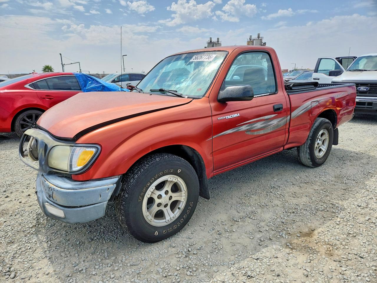 2002 Toyota Tacoma Base Red vin: 5TENL42N52Z015982
