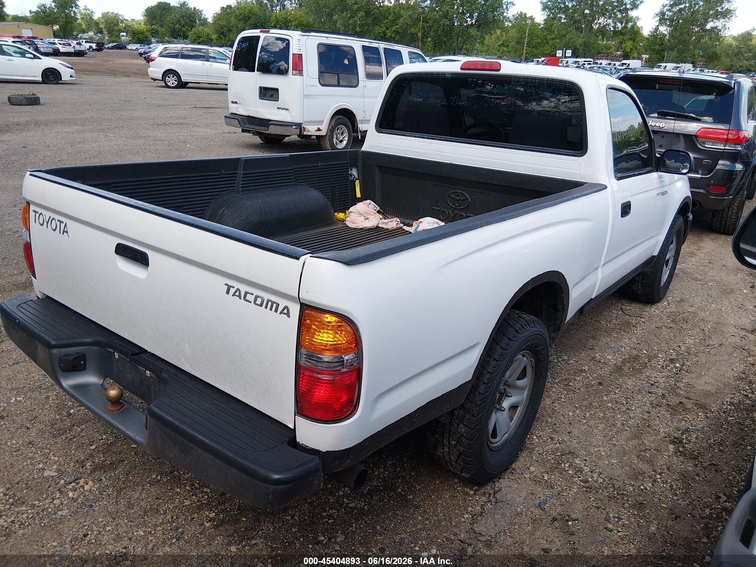 2002 Toyota Tacoma   White vin: 5TENL42N52Z031292