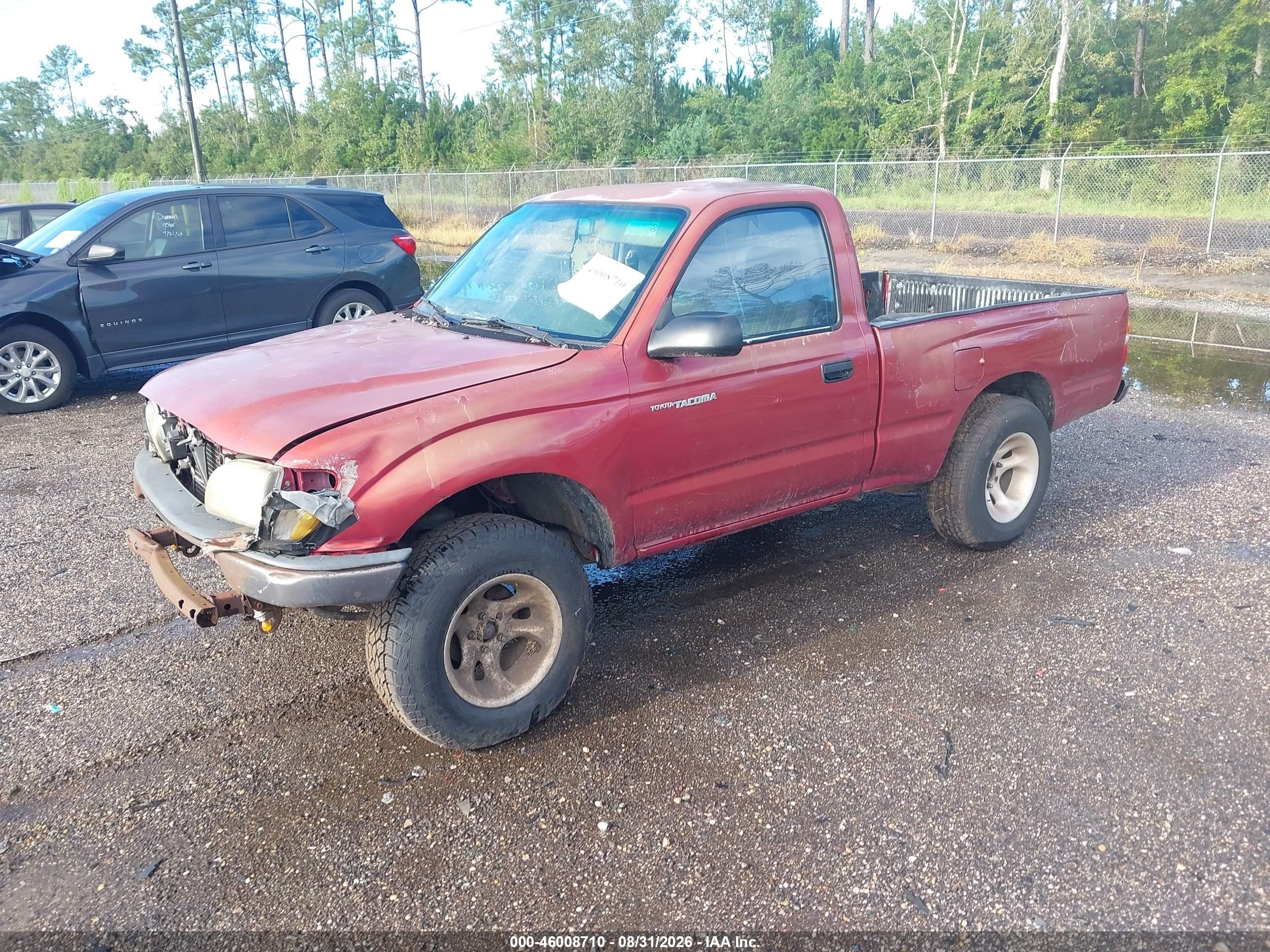 2001 Toyota Tacoma   Red vin: 5TENL42N61Z766751