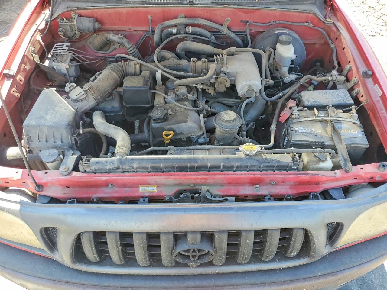 2003 Toyota Tacoma Base Red vin: 5TENL42N63Z286258