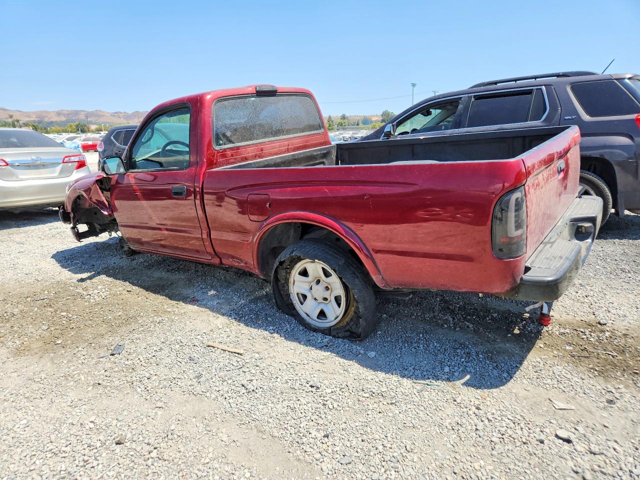 2004 Toyota Tacoma Base Red vin: 5TENL42N64Z402222