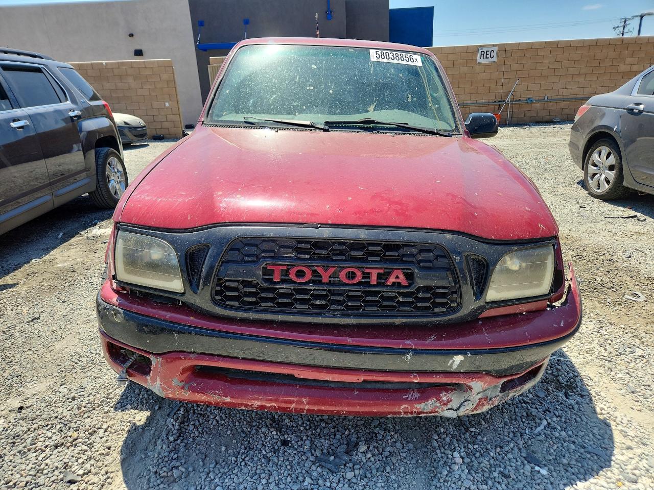 2004 Toyota Tacoma Base Red vin: 5TENL42N64Z402222