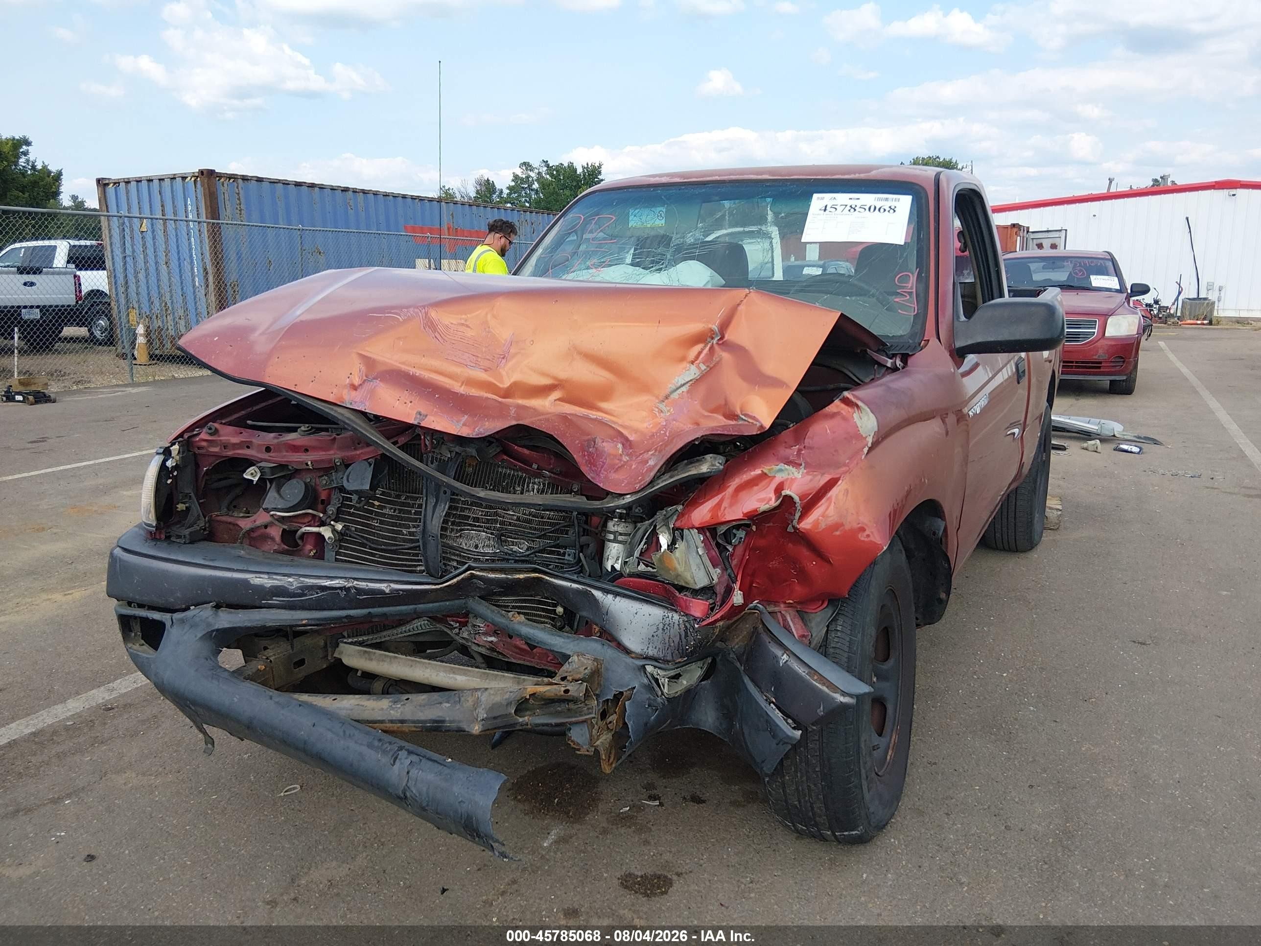 2002 Toyota Tacoma   Maroon vin: 5TENL42N82Z072922