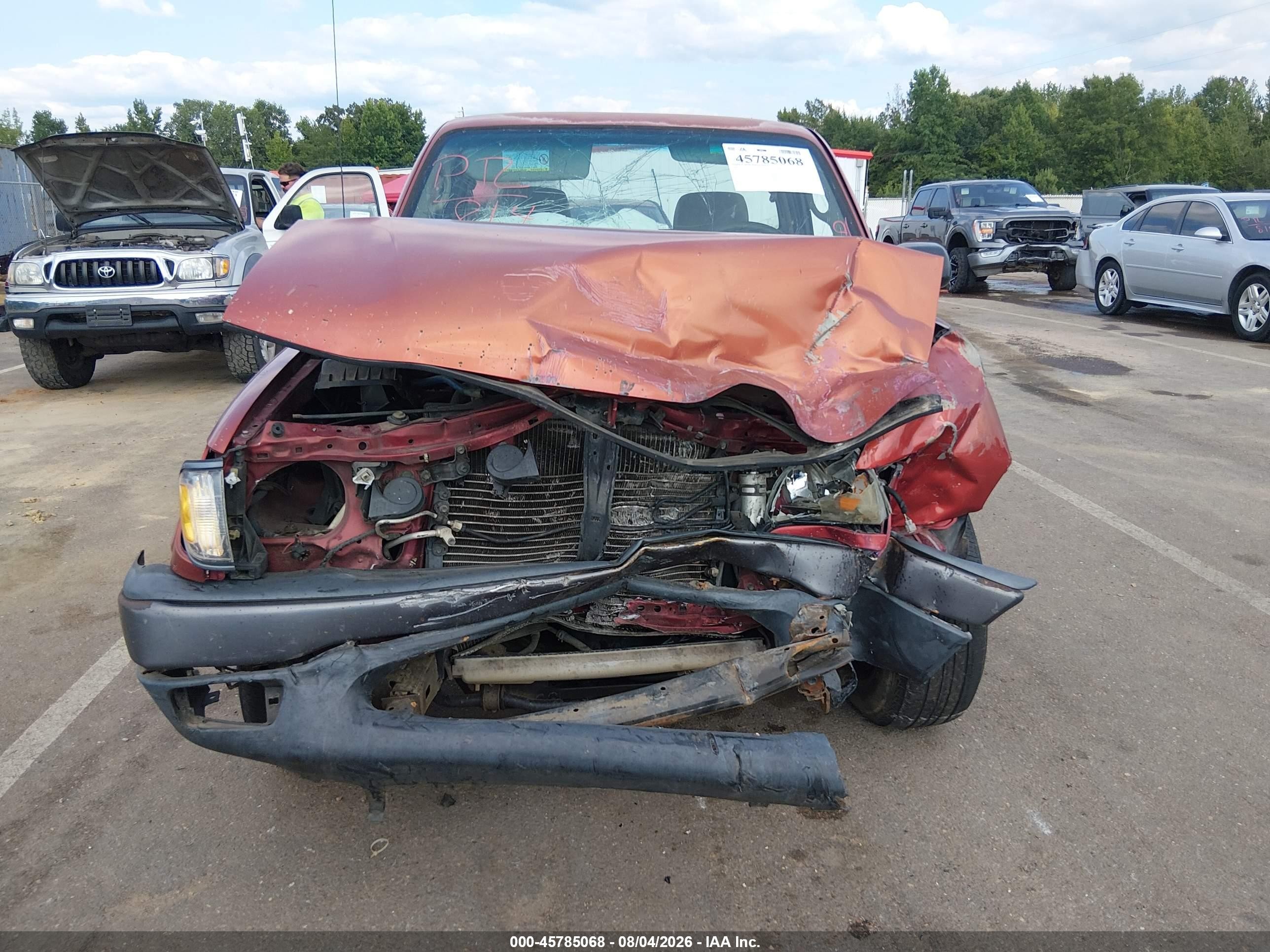 2002 Toyota Tacoma   Maroon vin: 5TENL42N82Z072922