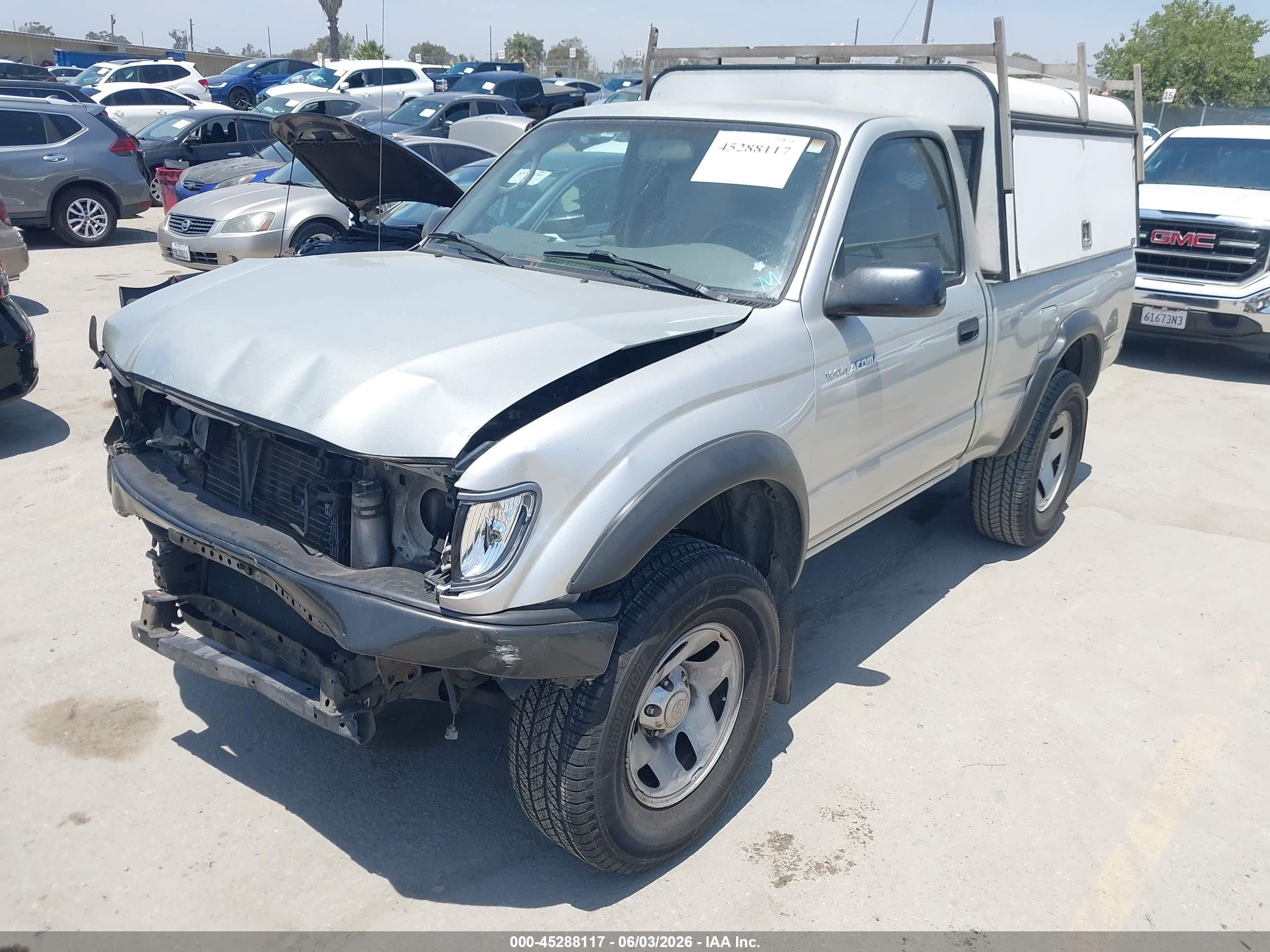 2003 Toyota Tacoma Prerunner Silver vin: 5TENM92N03Z211615