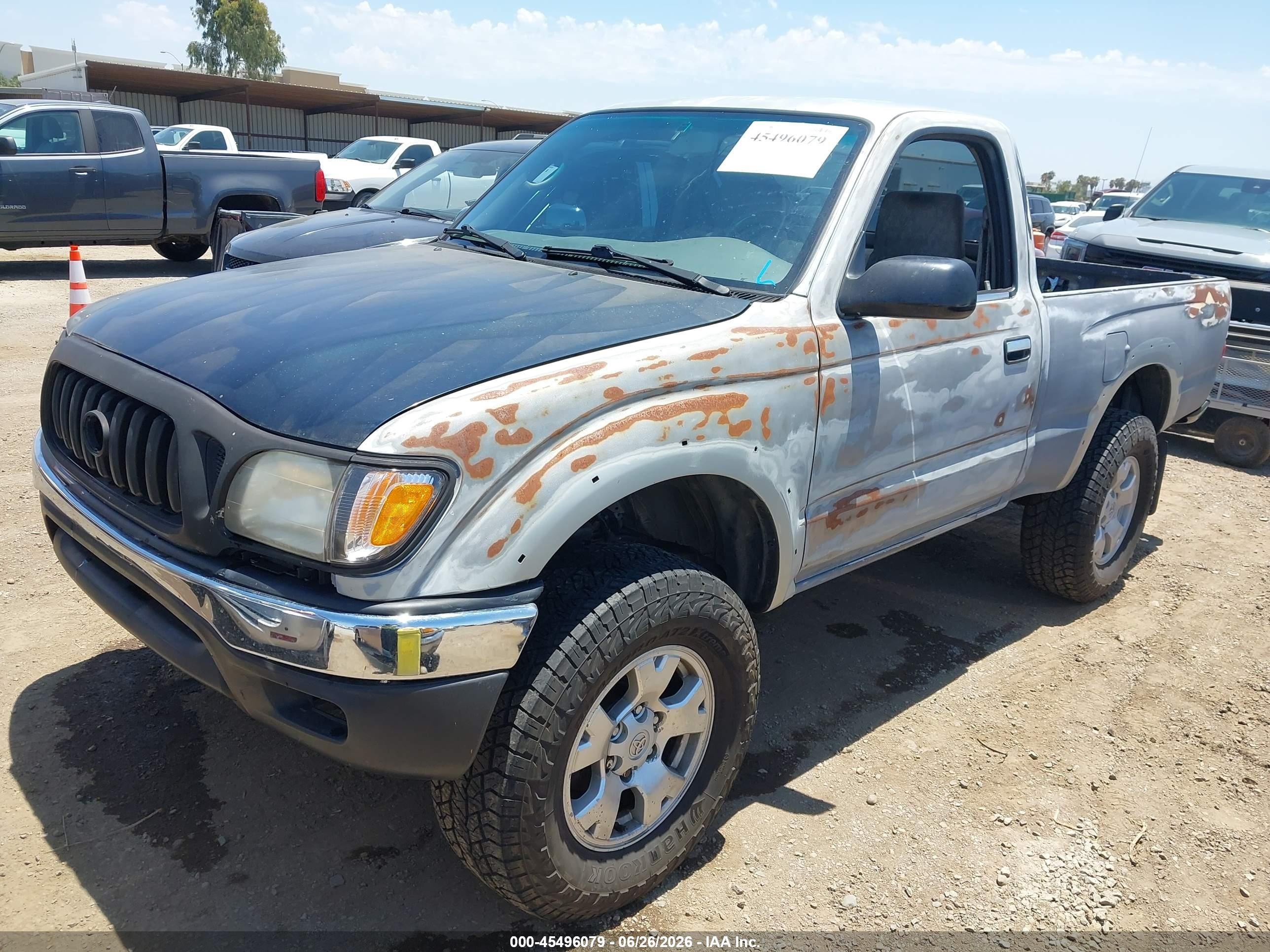 2002 Toyota Tacoma Prerunner Gray vin: 5TENM92N52Z088330