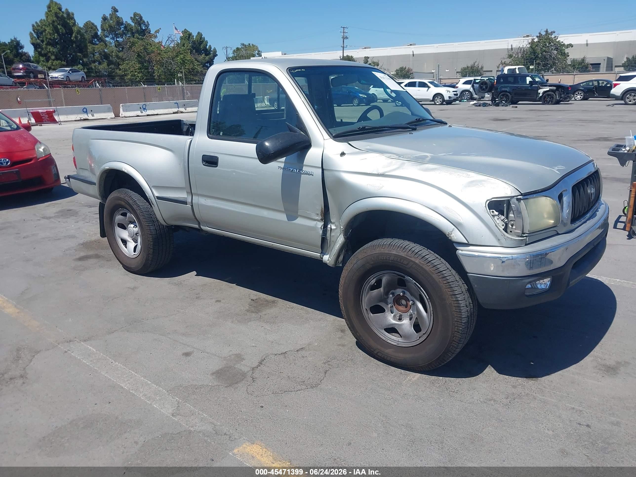 2003 Toyota Tacoma Prerunner Silver vin: 5TENM92N63Z290742