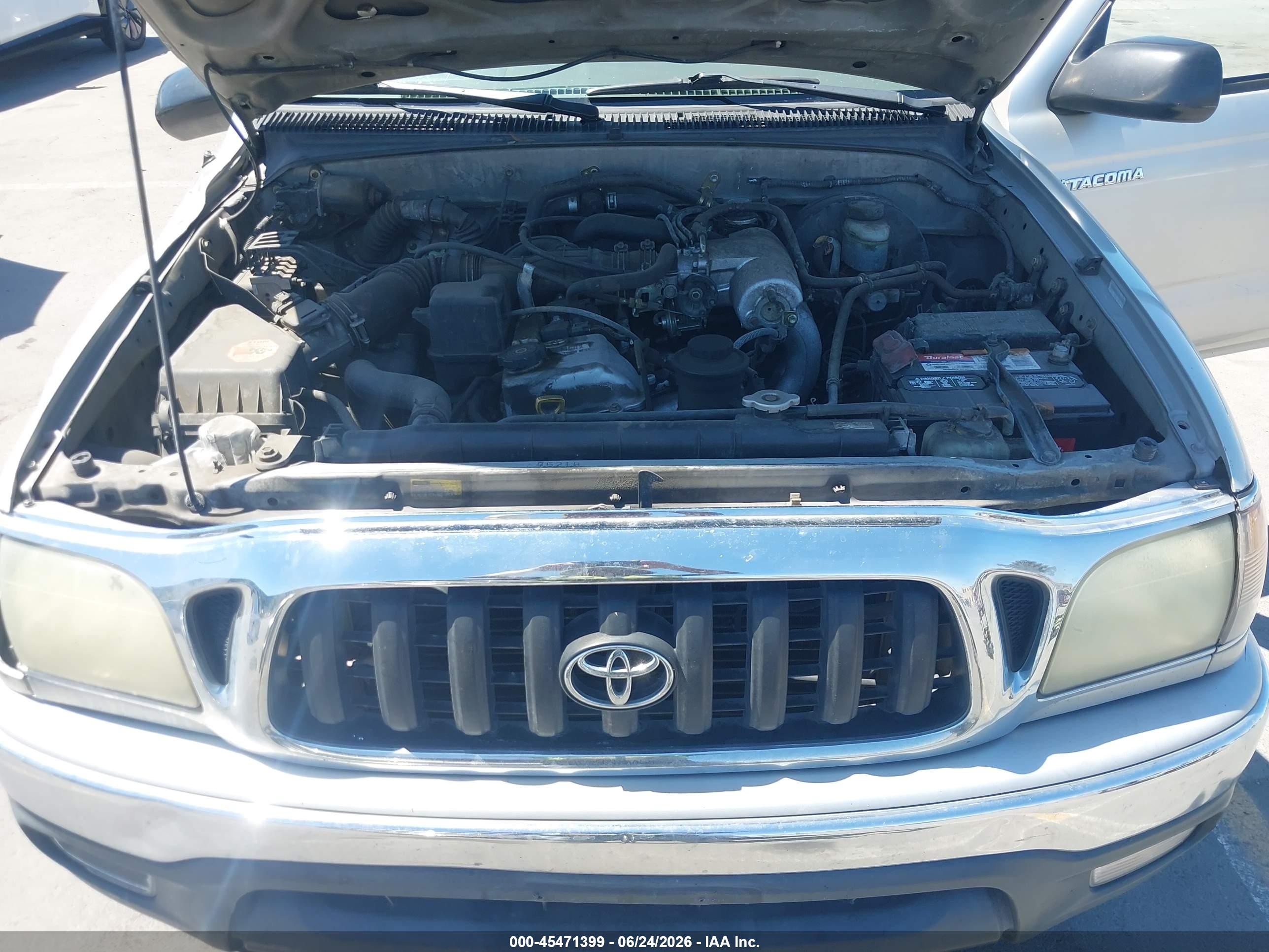 2003 Toyota Tacoma Prerunner Silver vin: 5TENM92N63Z290742