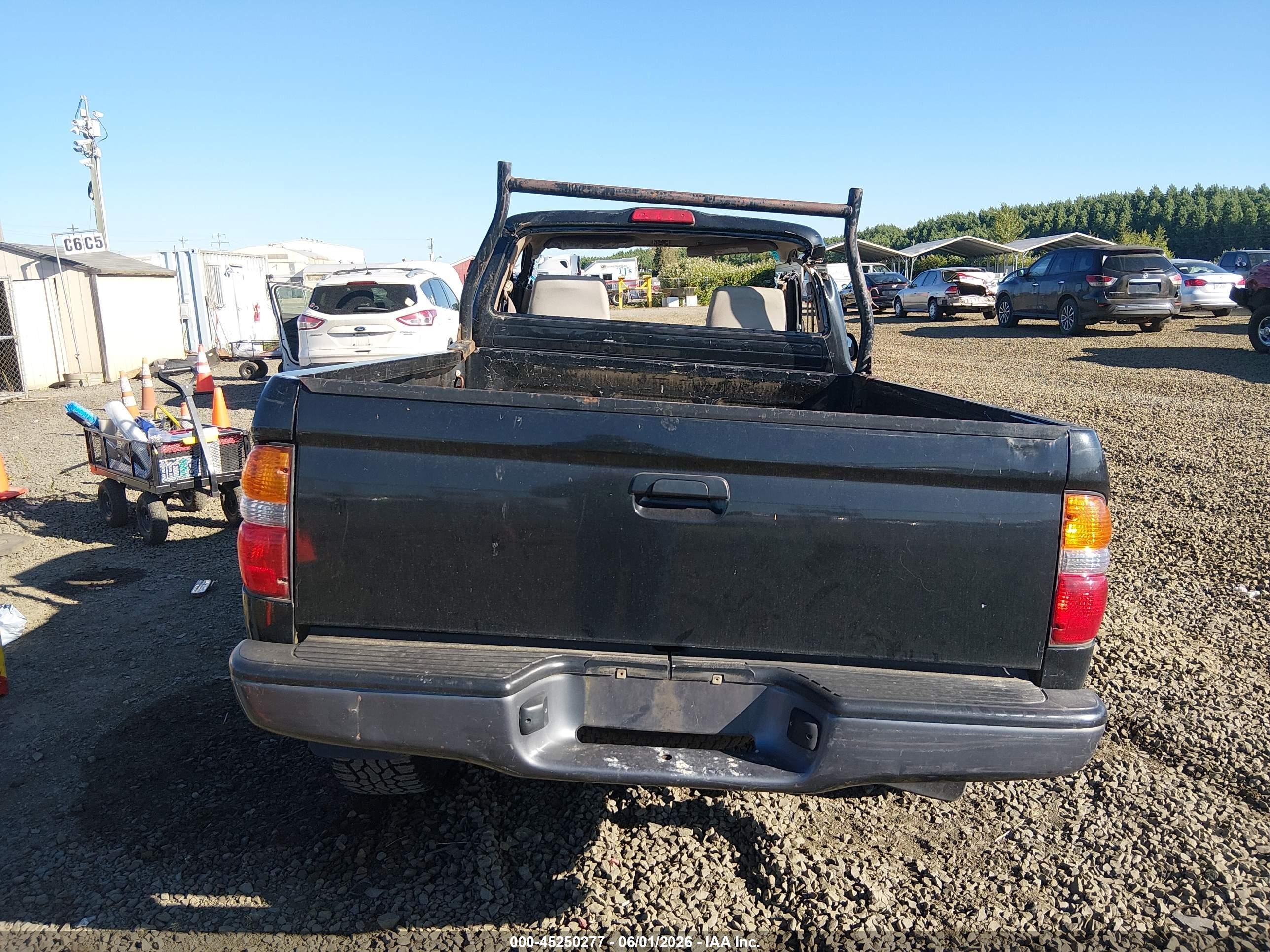 2001 Toyota Tacoma Prerunner Black vin: 5TENM92N71Z733509