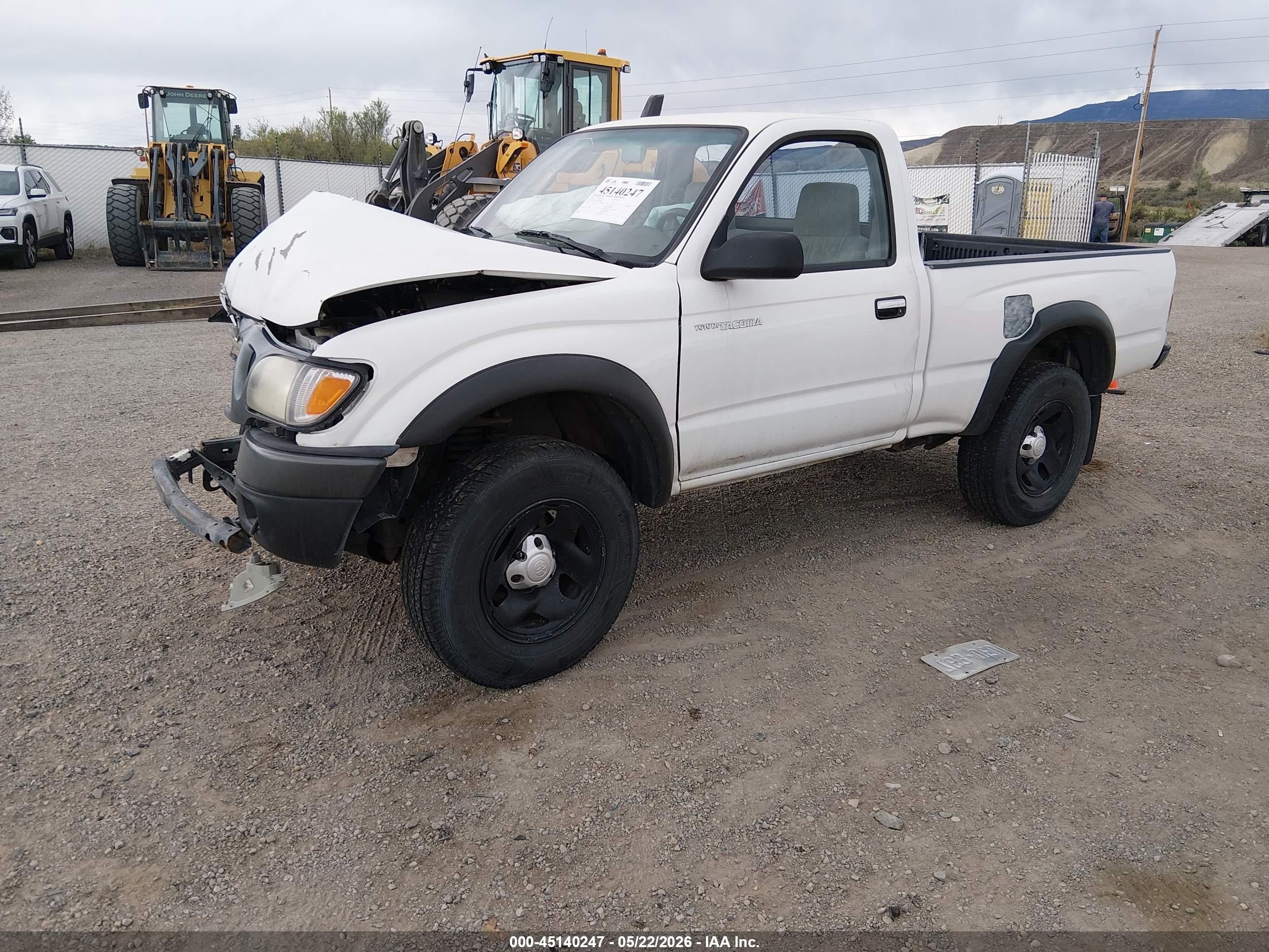 2001 Toyota Tacoma Prerunner White vin: 5TENM92N71Z769636