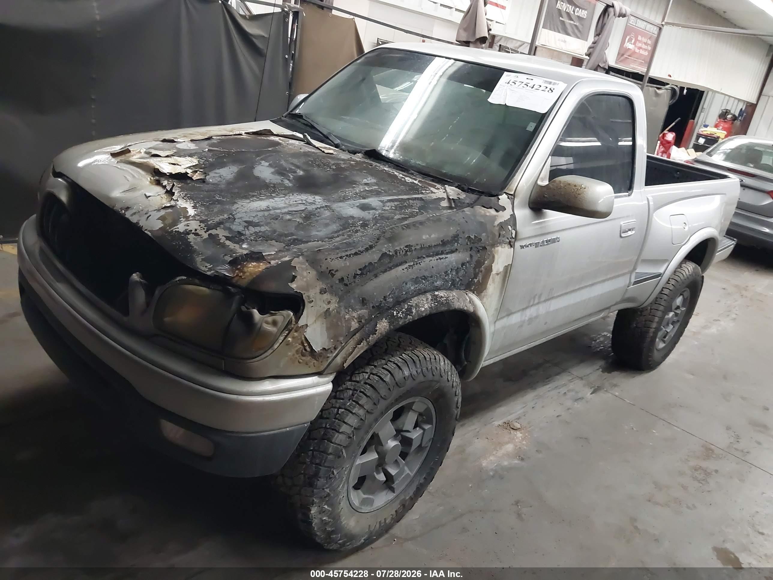 2002 Toyota Tacoma Prerunner Gray vin: 5TENM92N72Z133543