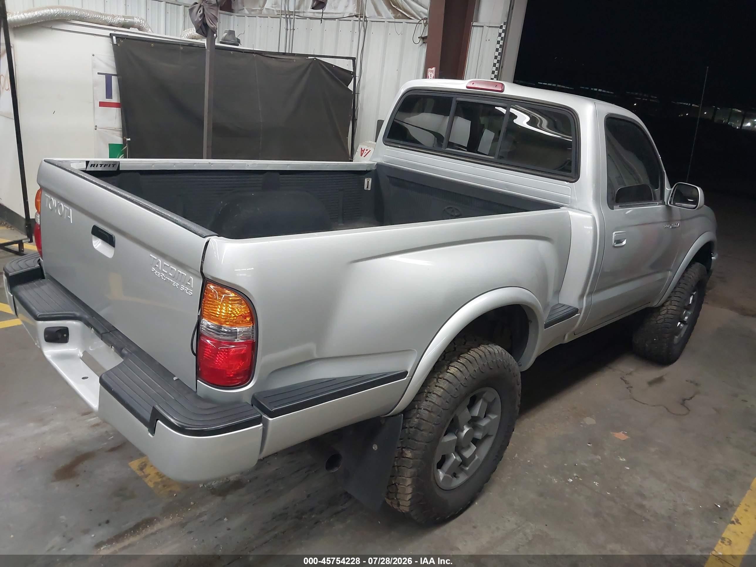2002 Toyota Tacoma Prerunner Gray vin: 5TENM92N72Z133543