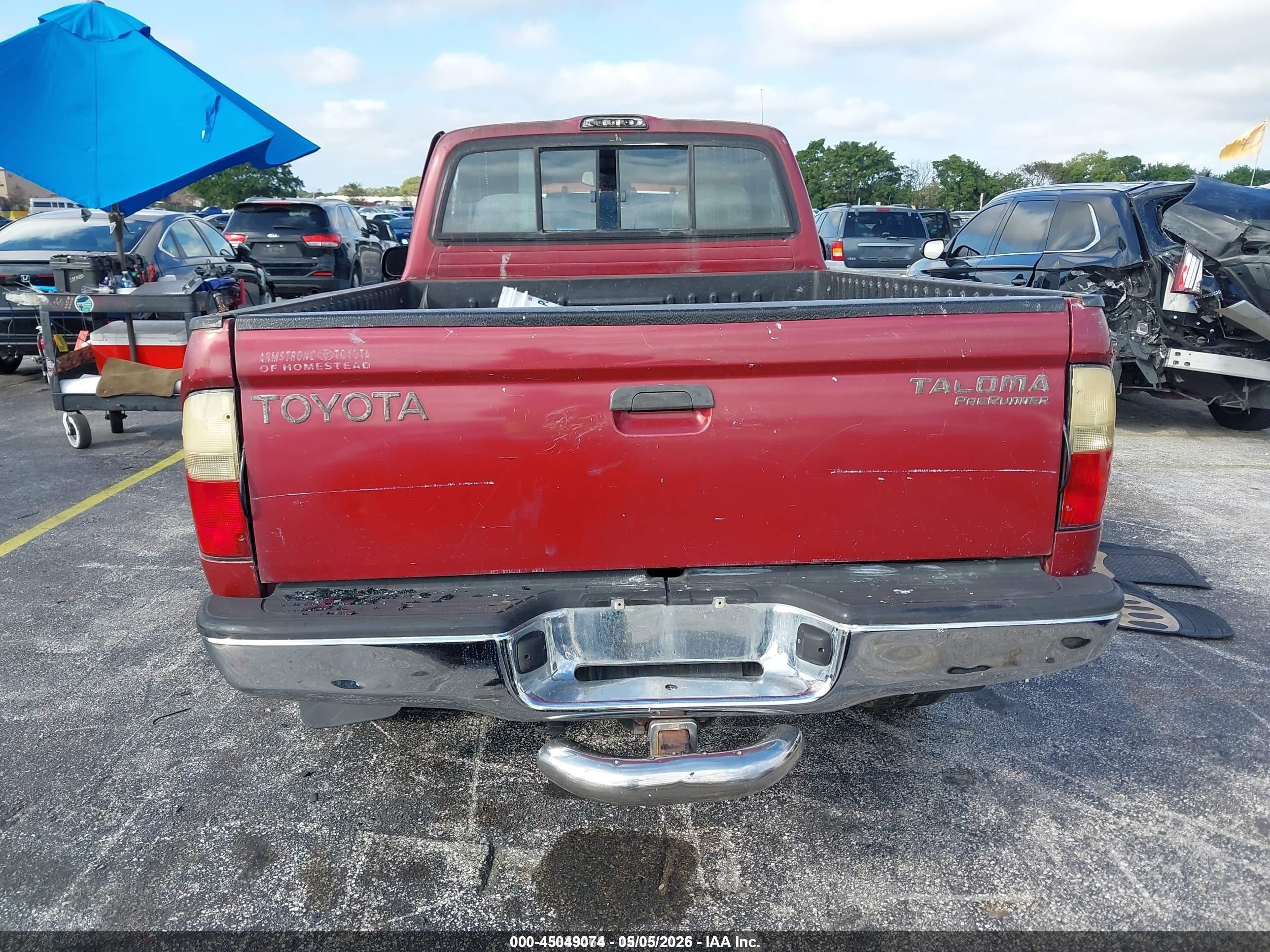 2000 Toyota Tacoma Prerunner Red vin: 5TENM92N8YZ696531