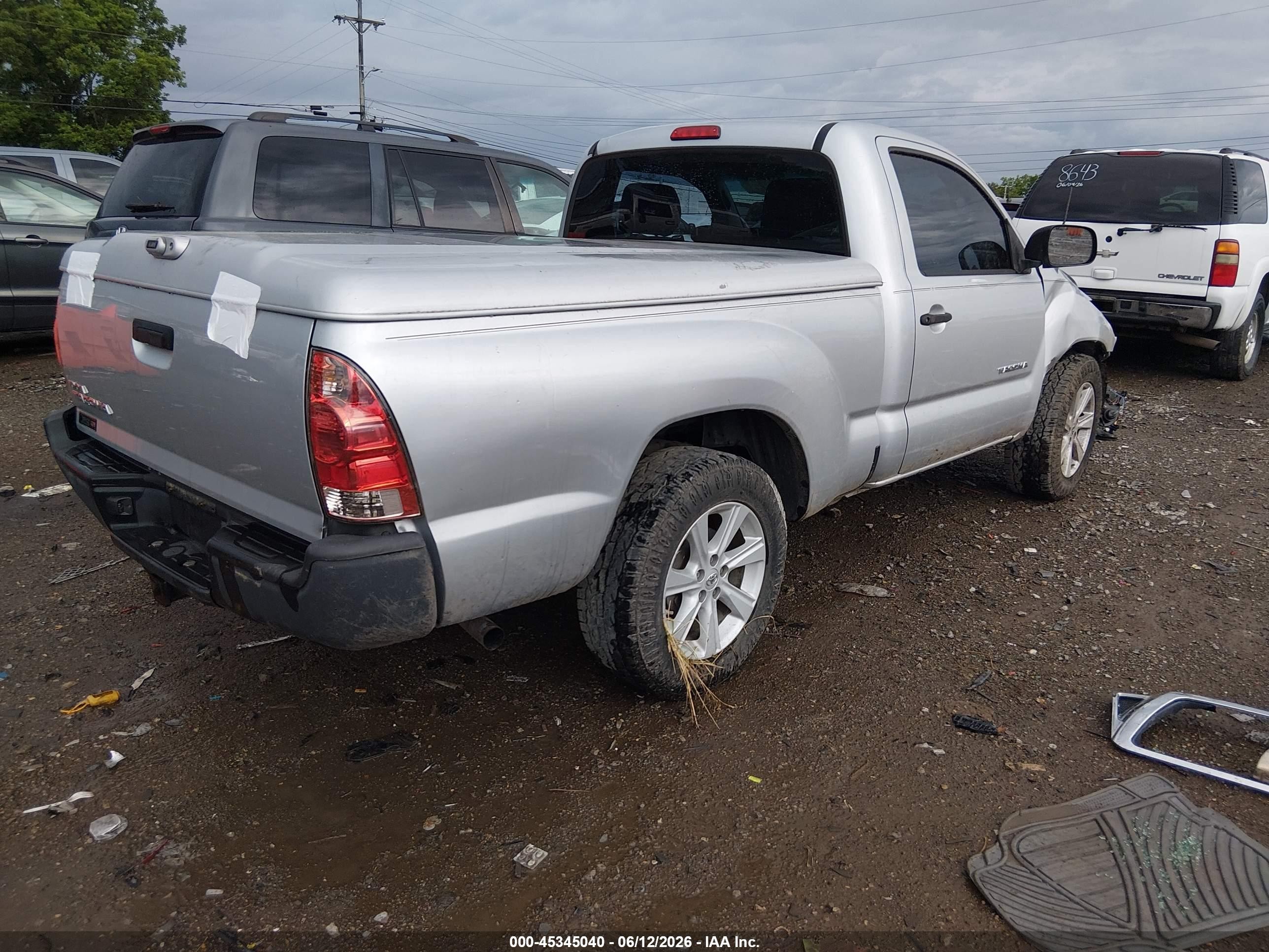 2006 Toyota Tacoma   Серебряный vin: 5TENX22N06Z269520